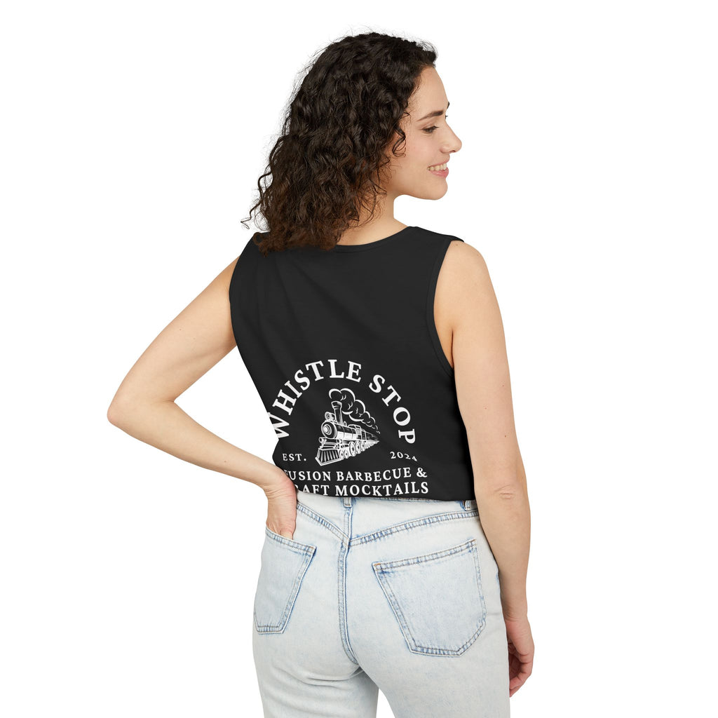 Whistle Stop Vintage Camper Tank Top — Retro Travel Graphic Tank