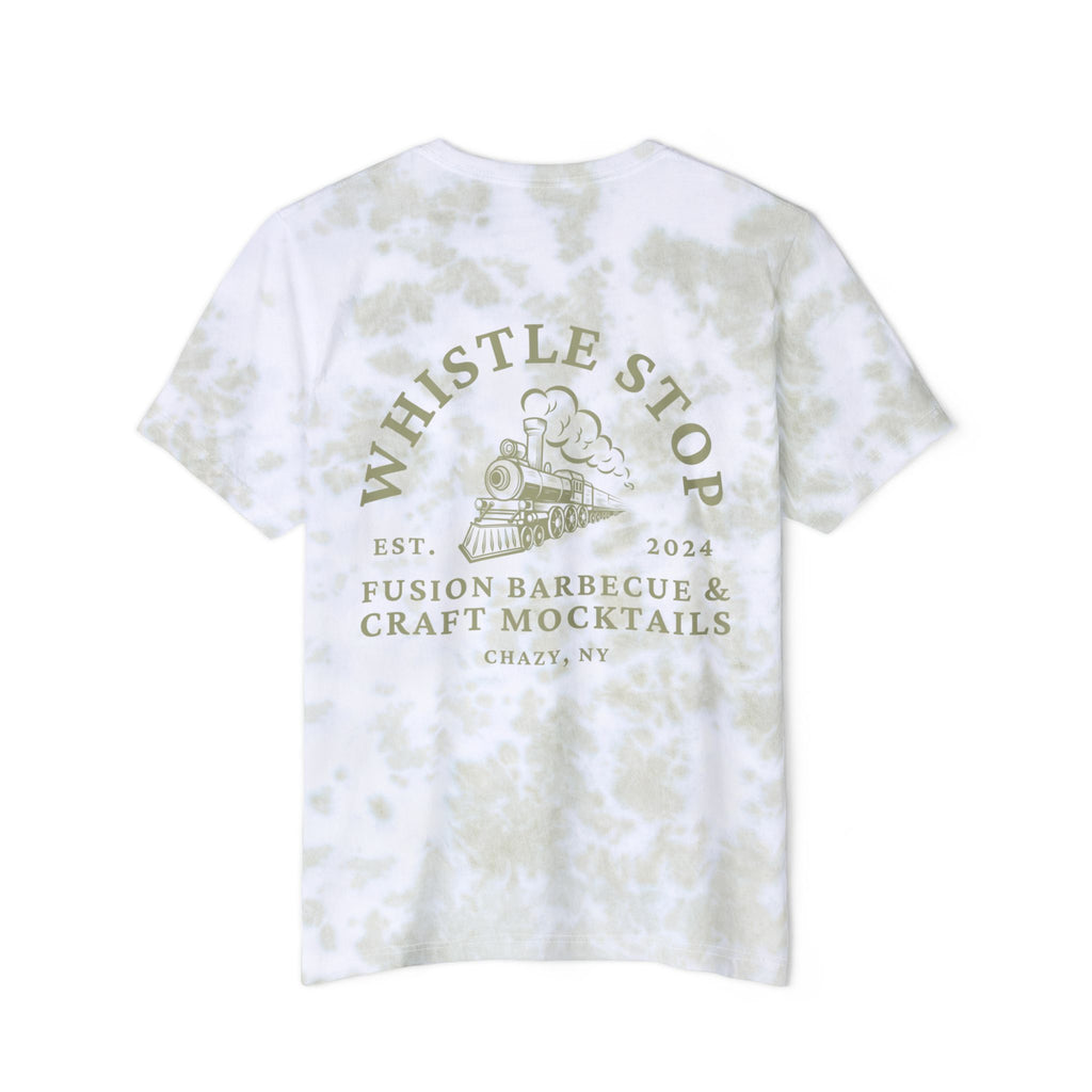 Tie-Dye Logo T-Shirt — 'Whistle Stop' Barbecue & Craft Mocktails