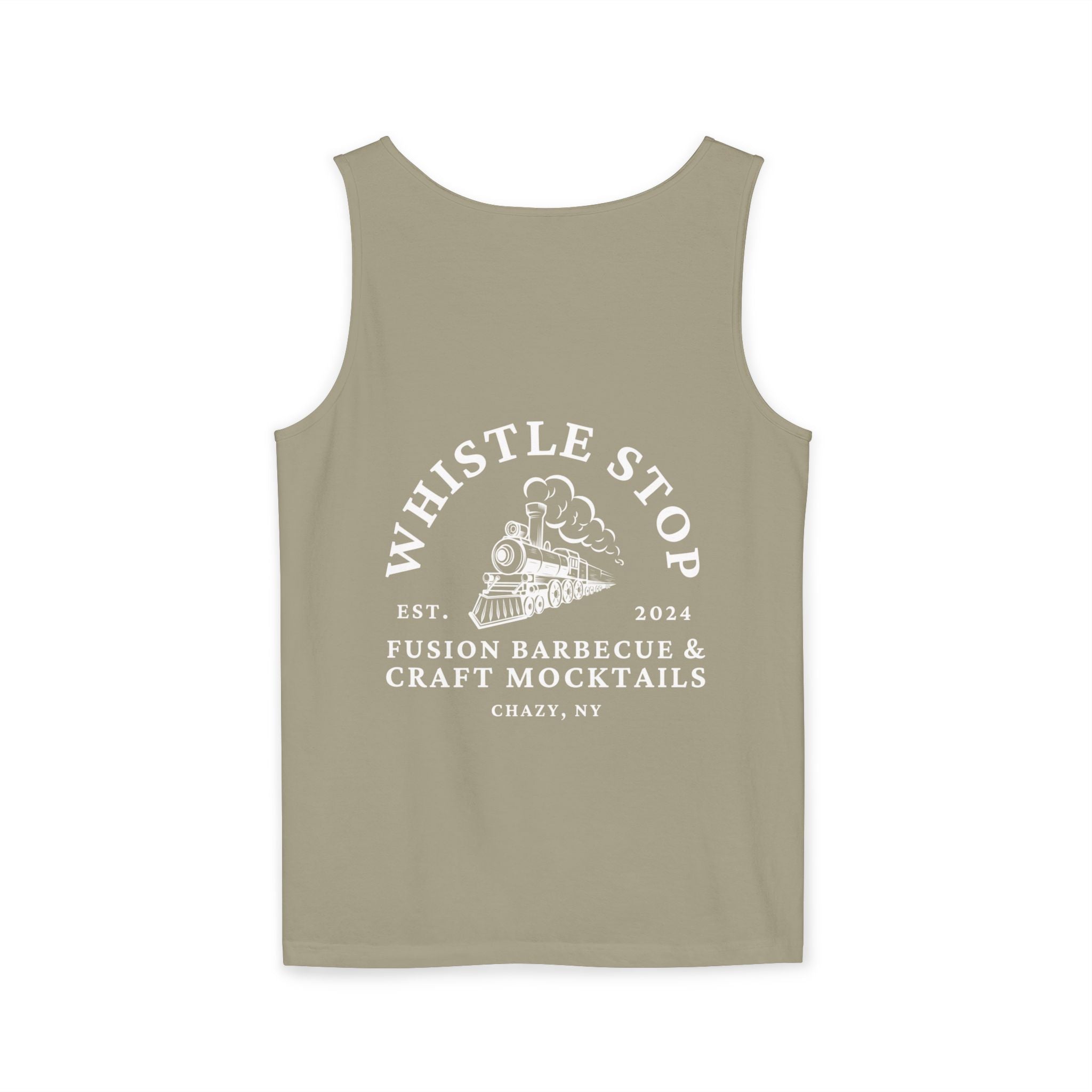 Whistle Stop Vintage Camper Tank Top — Retro Travel Graphic Tank