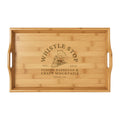 Whistle Stop Engraved Bamboo Serving Tray — Personalized Whistle Stop Logo Wood Tray