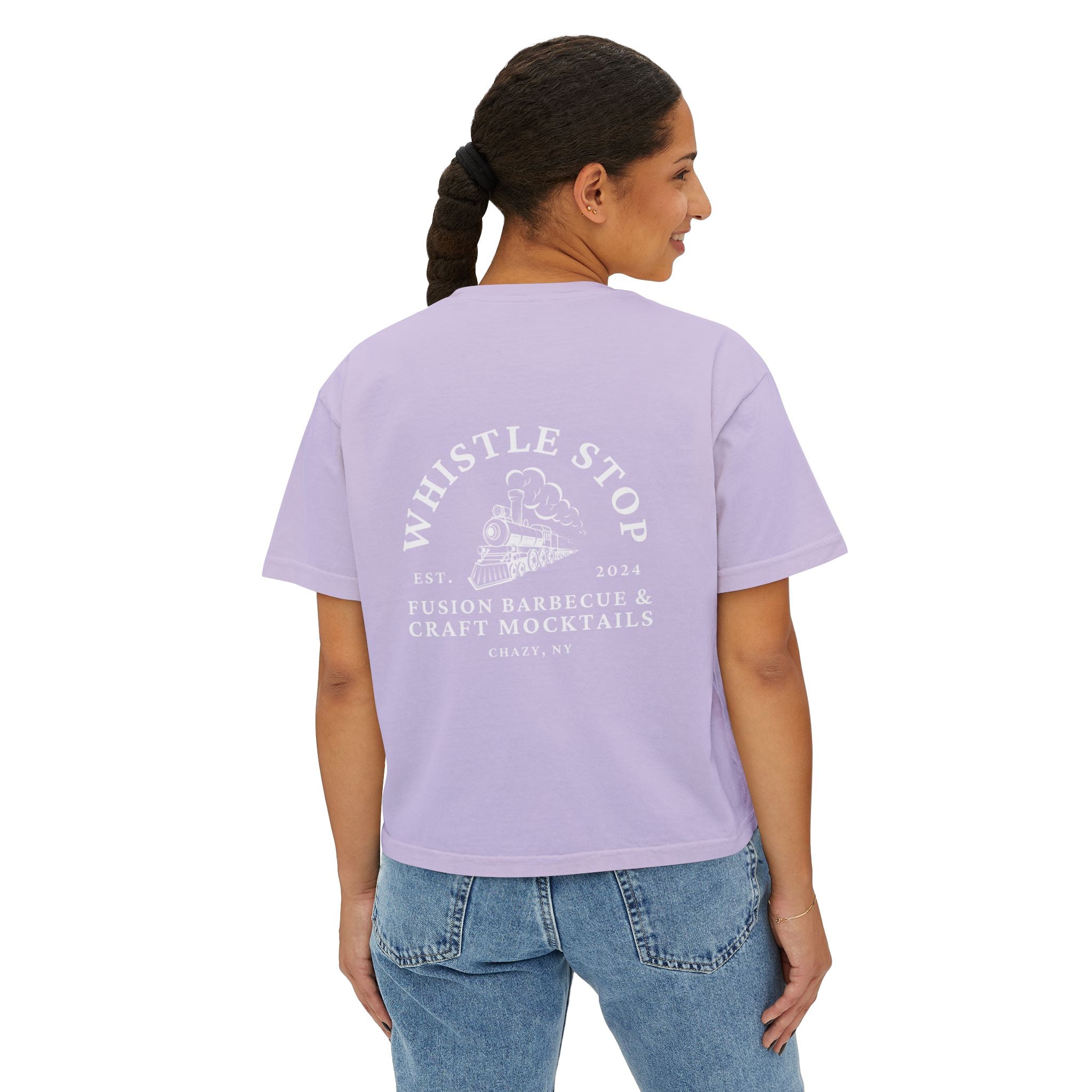 Whistle Stop Script Women's Boxy Tee
