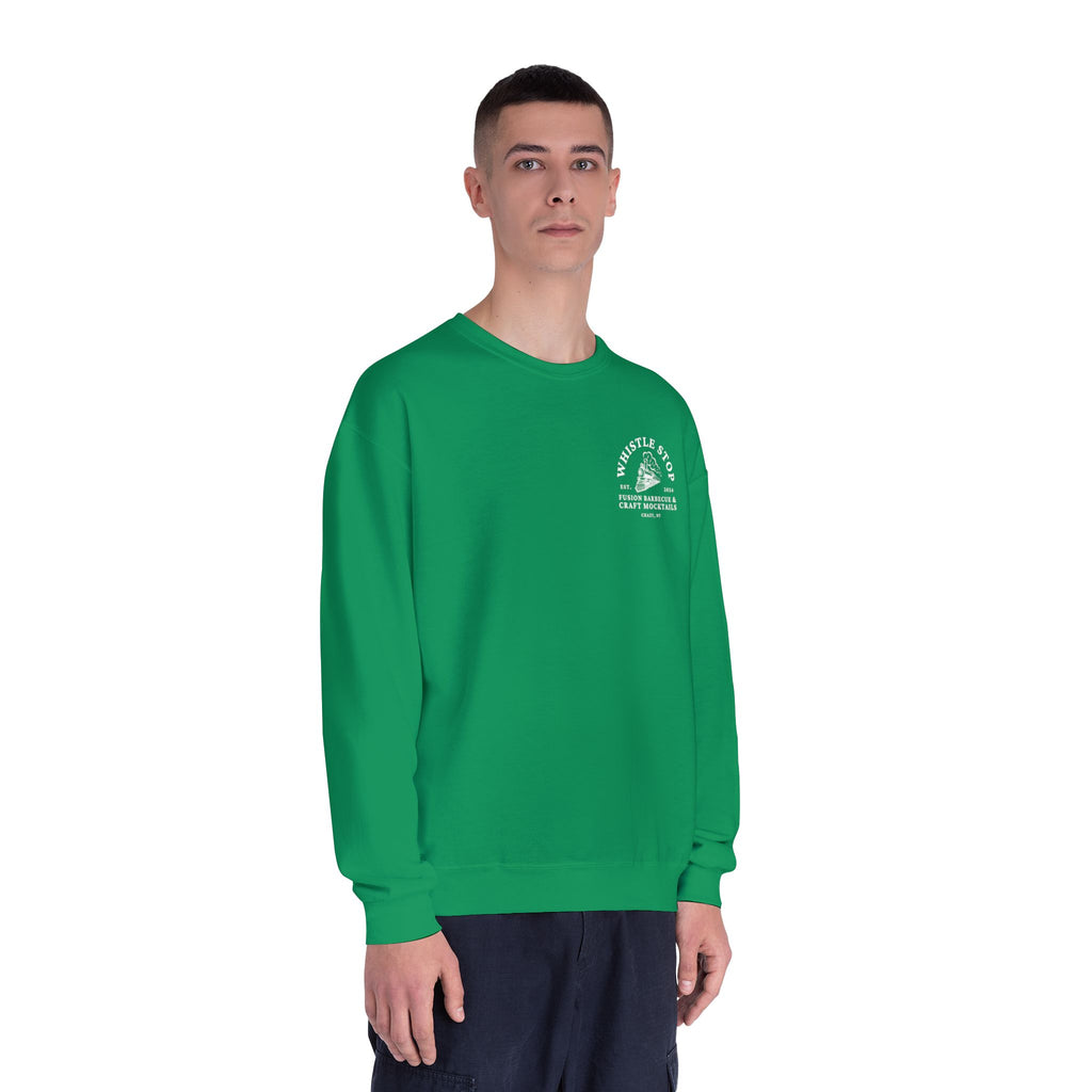 Whistle Stop Barbecue Crewneck Sweatshirt — Vintage Train Logo