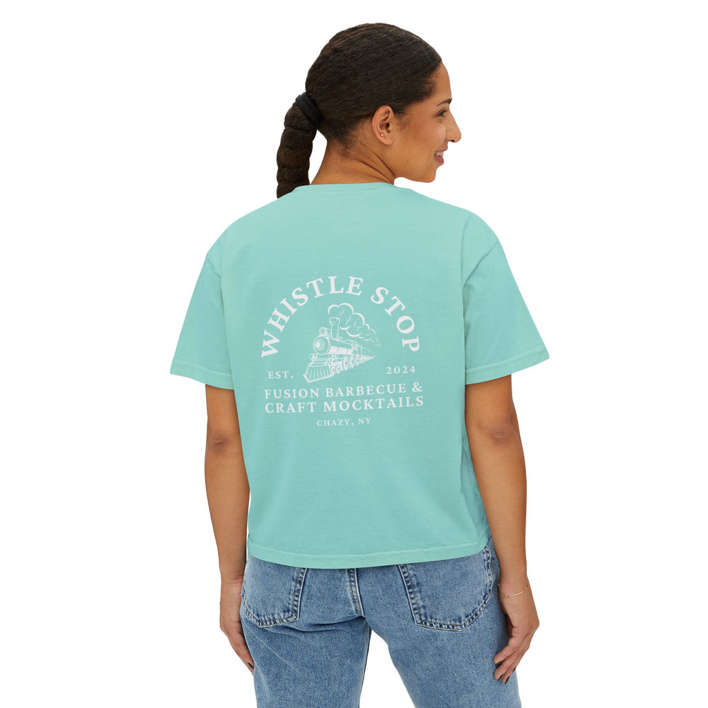 Whistle Stop Script Women's Boxy Tee