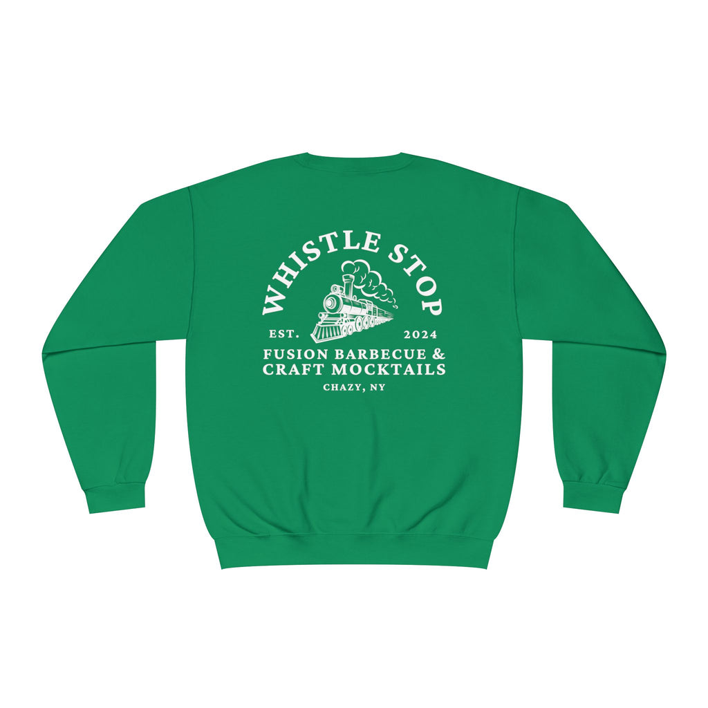 Whistle Stop Barbecue Crewneck Sweatshirt — Vintage Train Logo