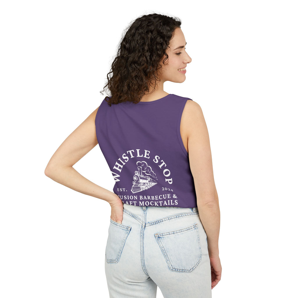 Whistle Stop Vintage Camper Tank Top — Retro Travel Graphic Tank