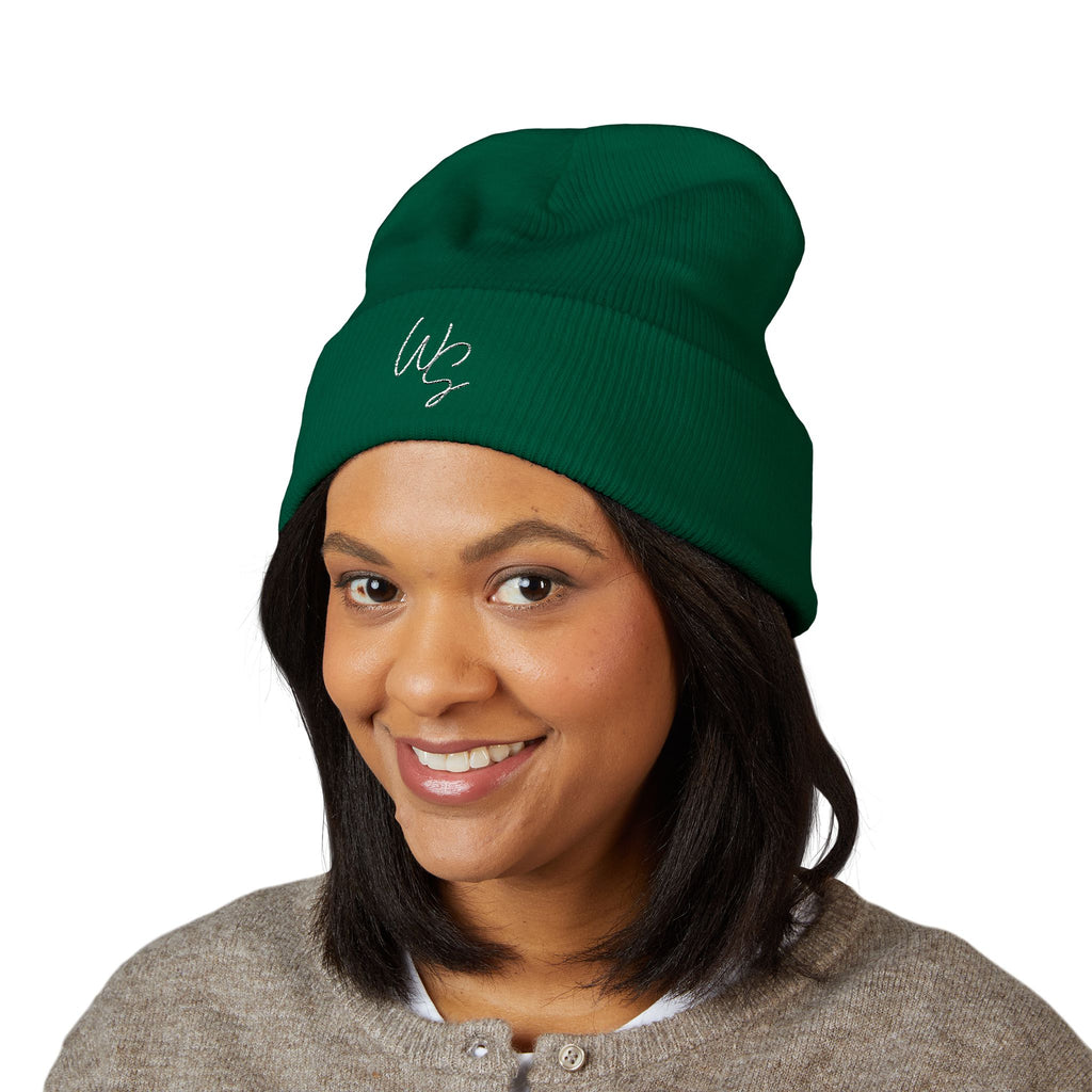 Whistle Stop Embroidered Script Logo Cuffed Beanie