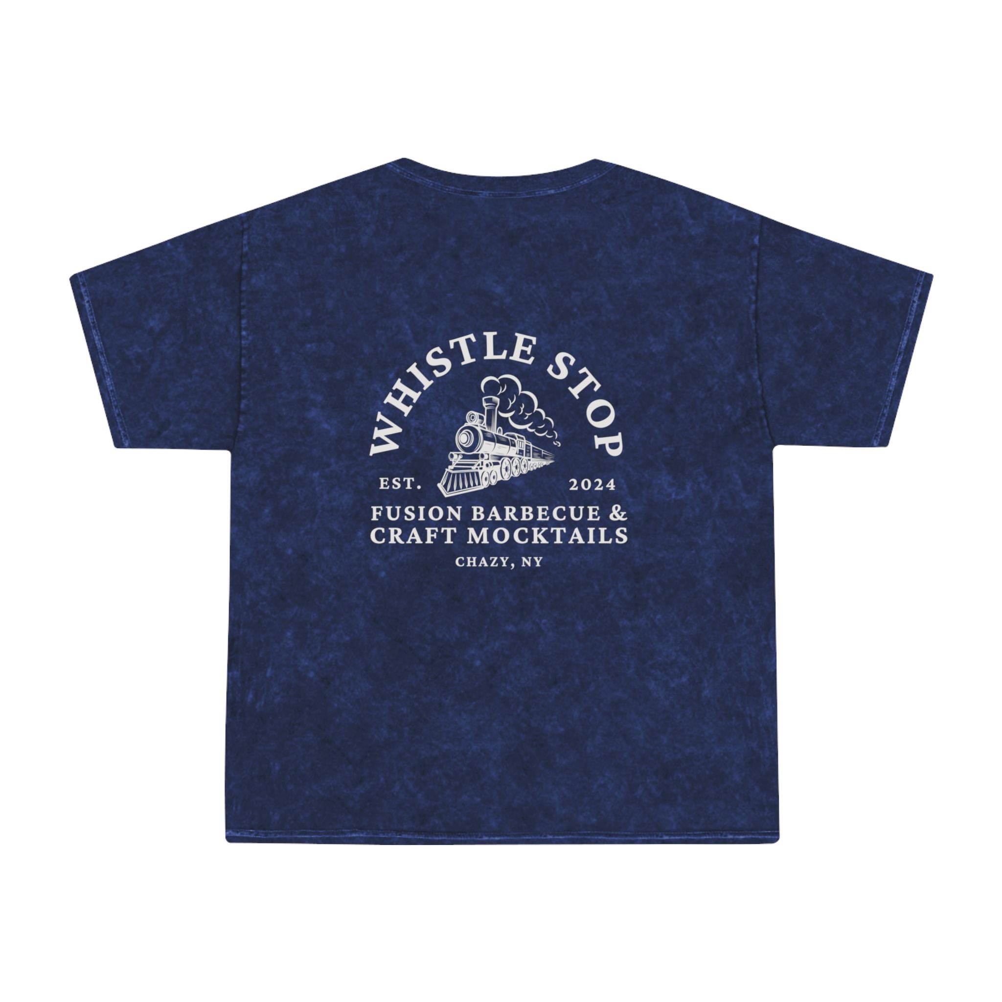 Whistle Stop Chazy Train Tee — Mineral Wash Vintage Railroad T-Shirt
