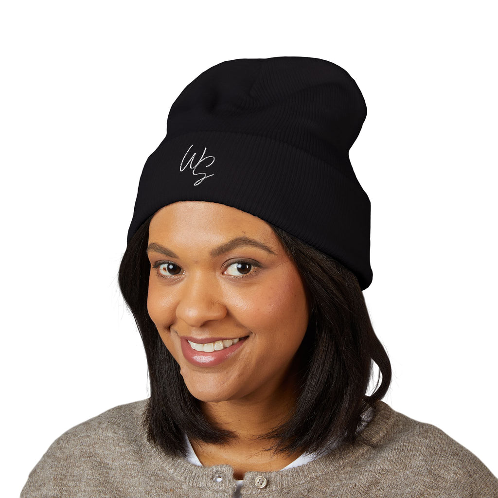 Whistle Stop Embroidered Script Logo Cuffed Beanie