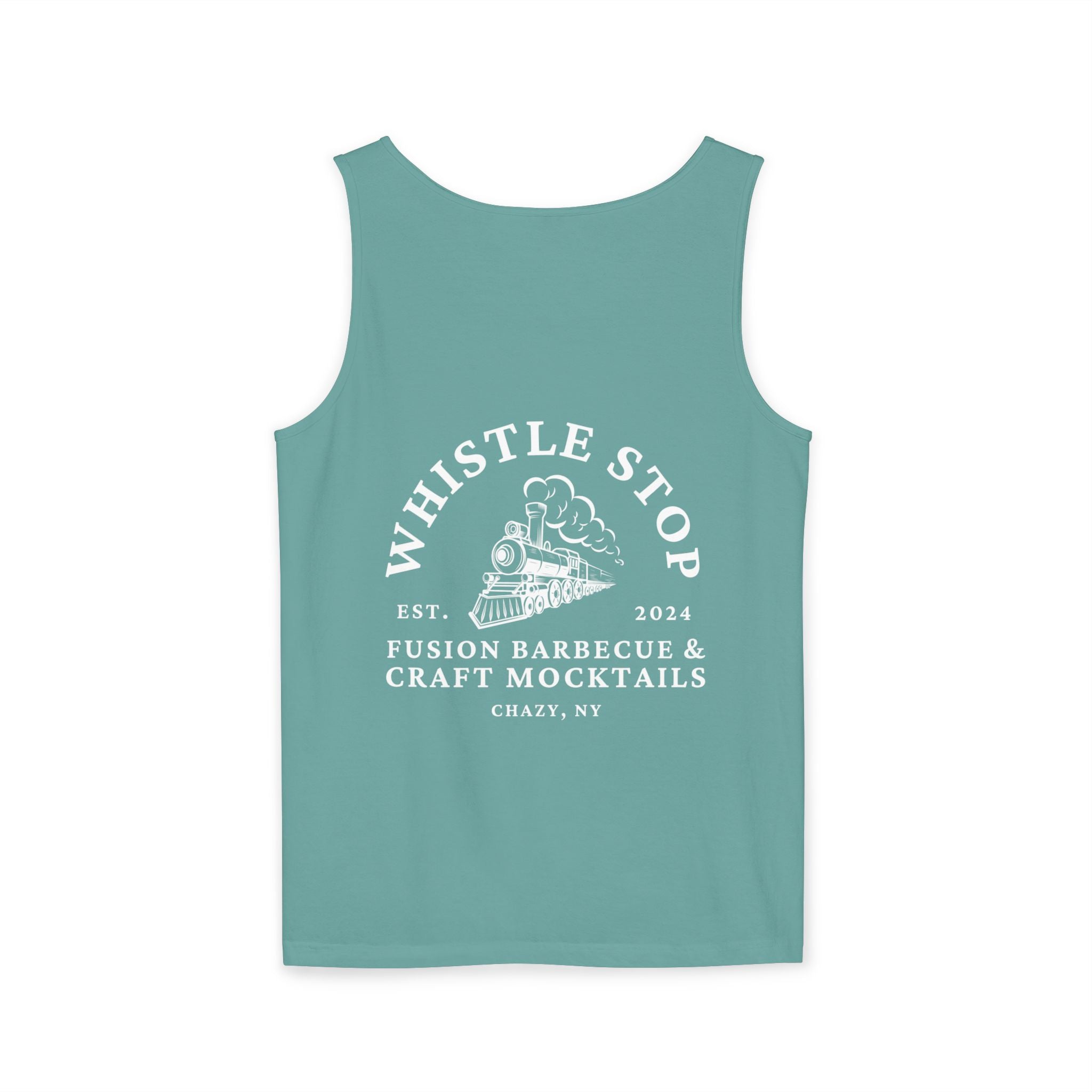 Whistle Stop Vintage Camper Tank Top — Retro Travel Graphic Tank