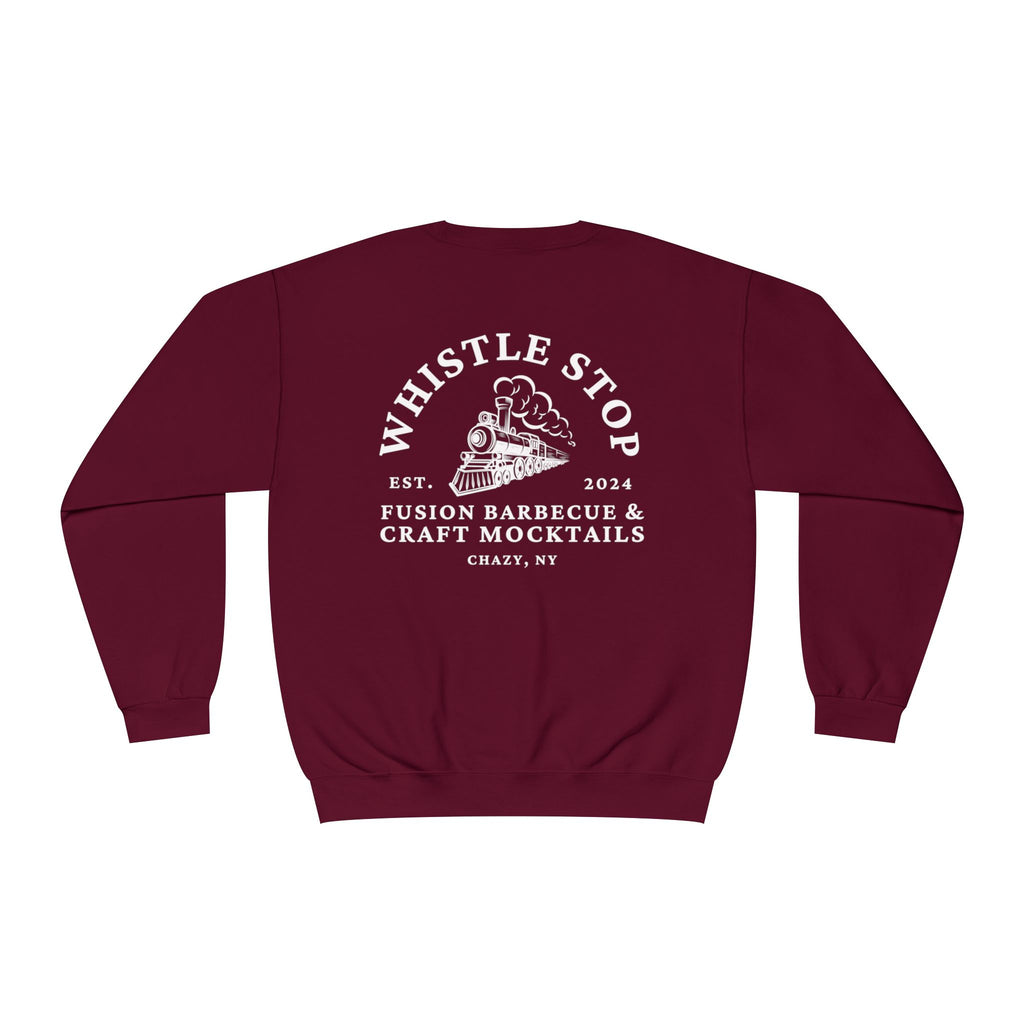 Whistle Stop Barbecue Crewneck Sweatshirt — Vintage Train Logo