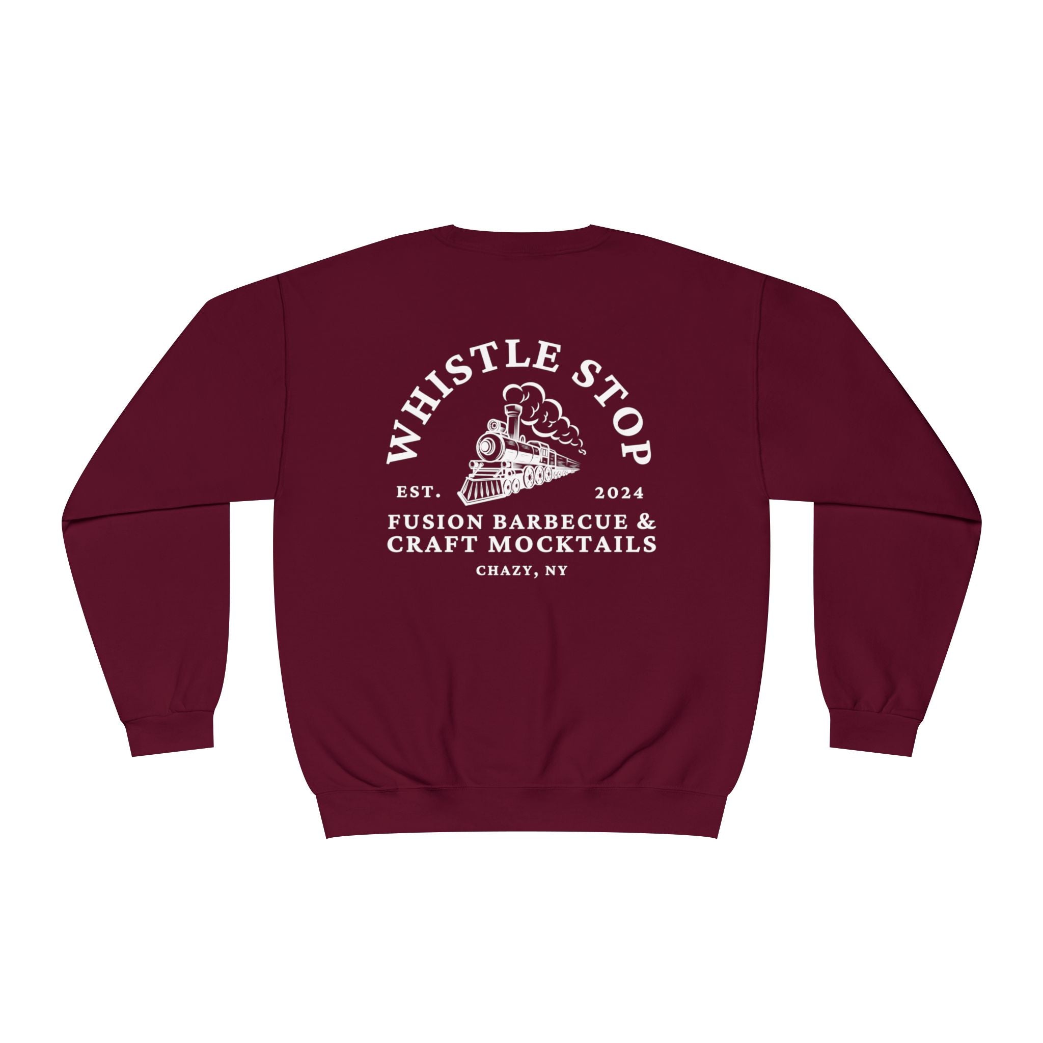 Whistle Stop Barbecue Crewneck Sweatshirt — Vintage Train Logo