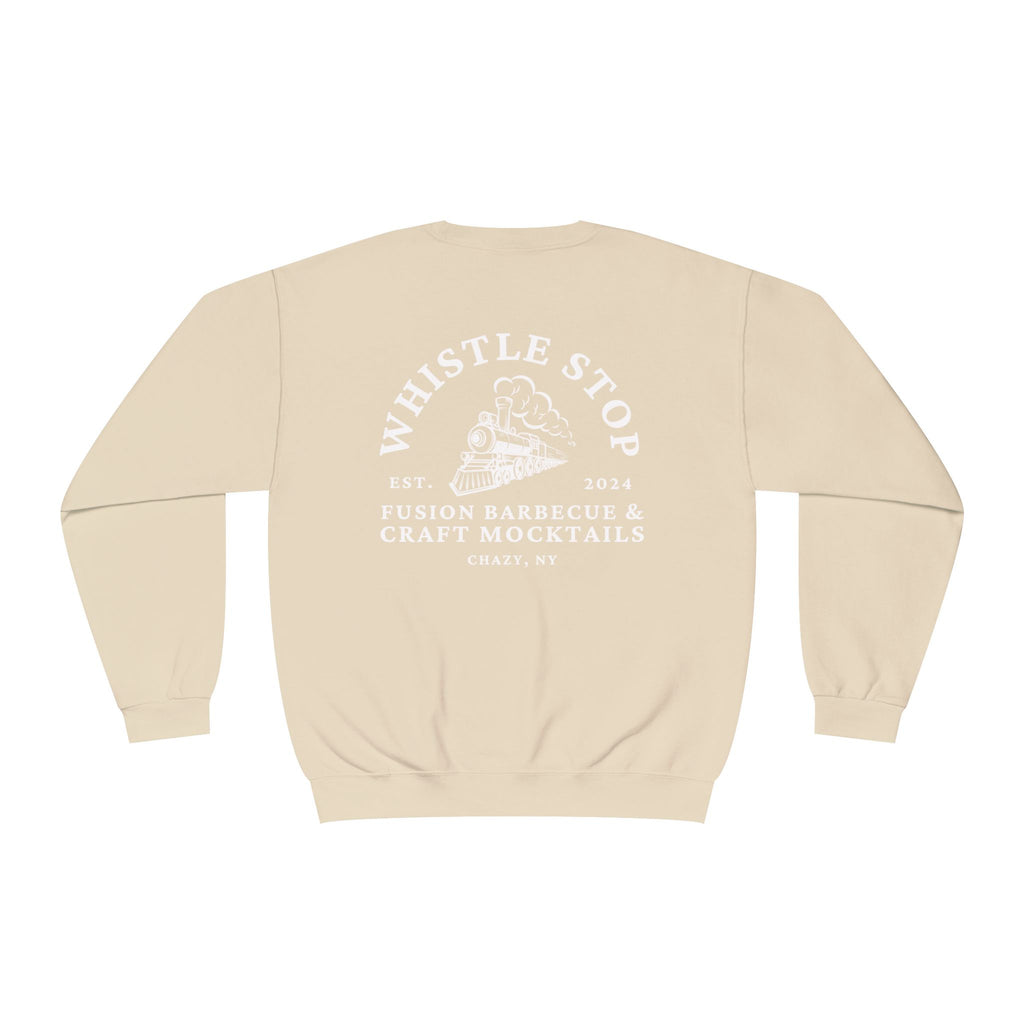Whistle Stop Barbecue Crewneck Sweatshirt — Vintage Train Logo