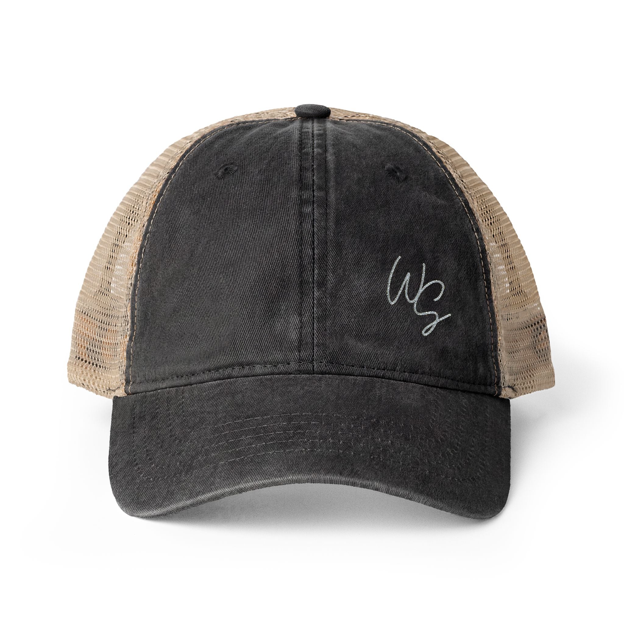 Whistle Stop Script Women's Washed Mesh-Back Cap