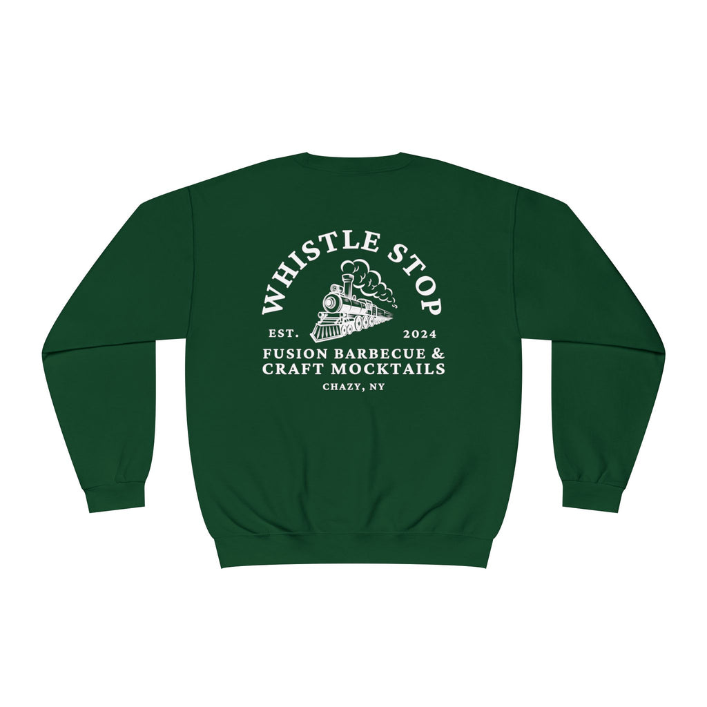 Whistle Stop Barbecue Crewneck Sweatshirt — Vintage Train Logo