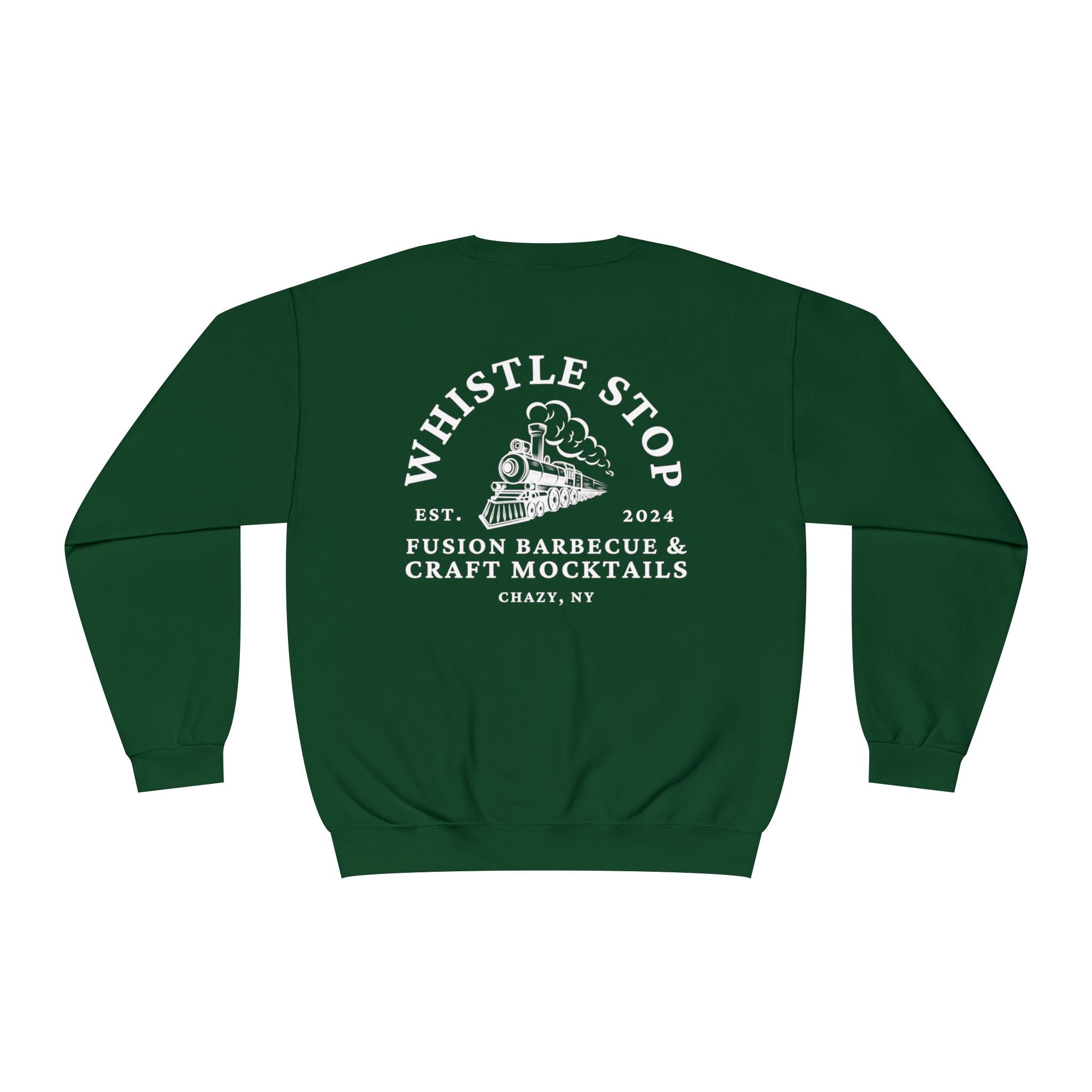 Whistle Stop Barbecue Crewneck Sweatshirt — Vintage Train Logo