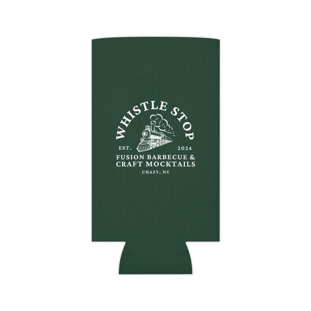 Whistle Stop Fusion Barbecue & Craft Mocktails Logo Can Cooler
