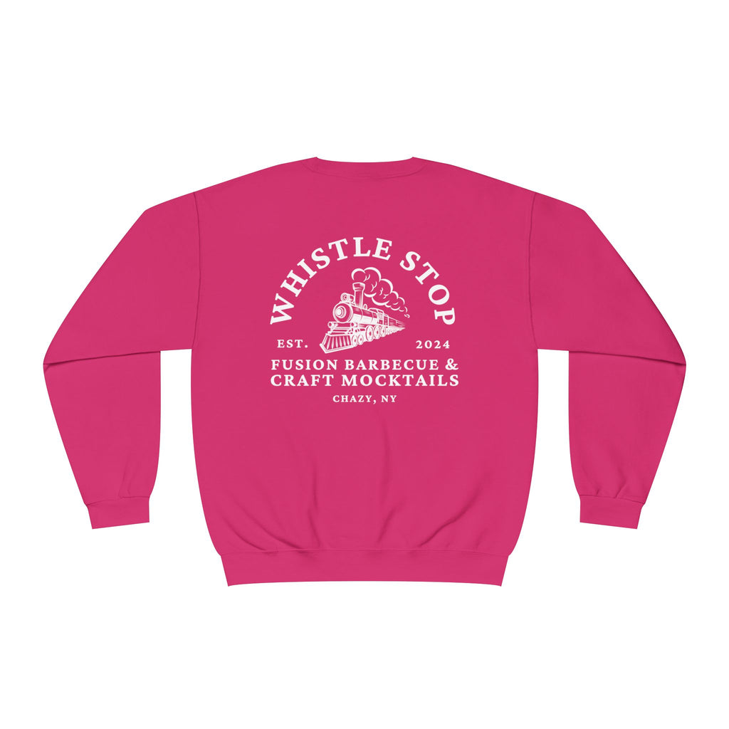 Whistle Stop Barbecue Crewneck Sweatshirt — Vintage Train Logo