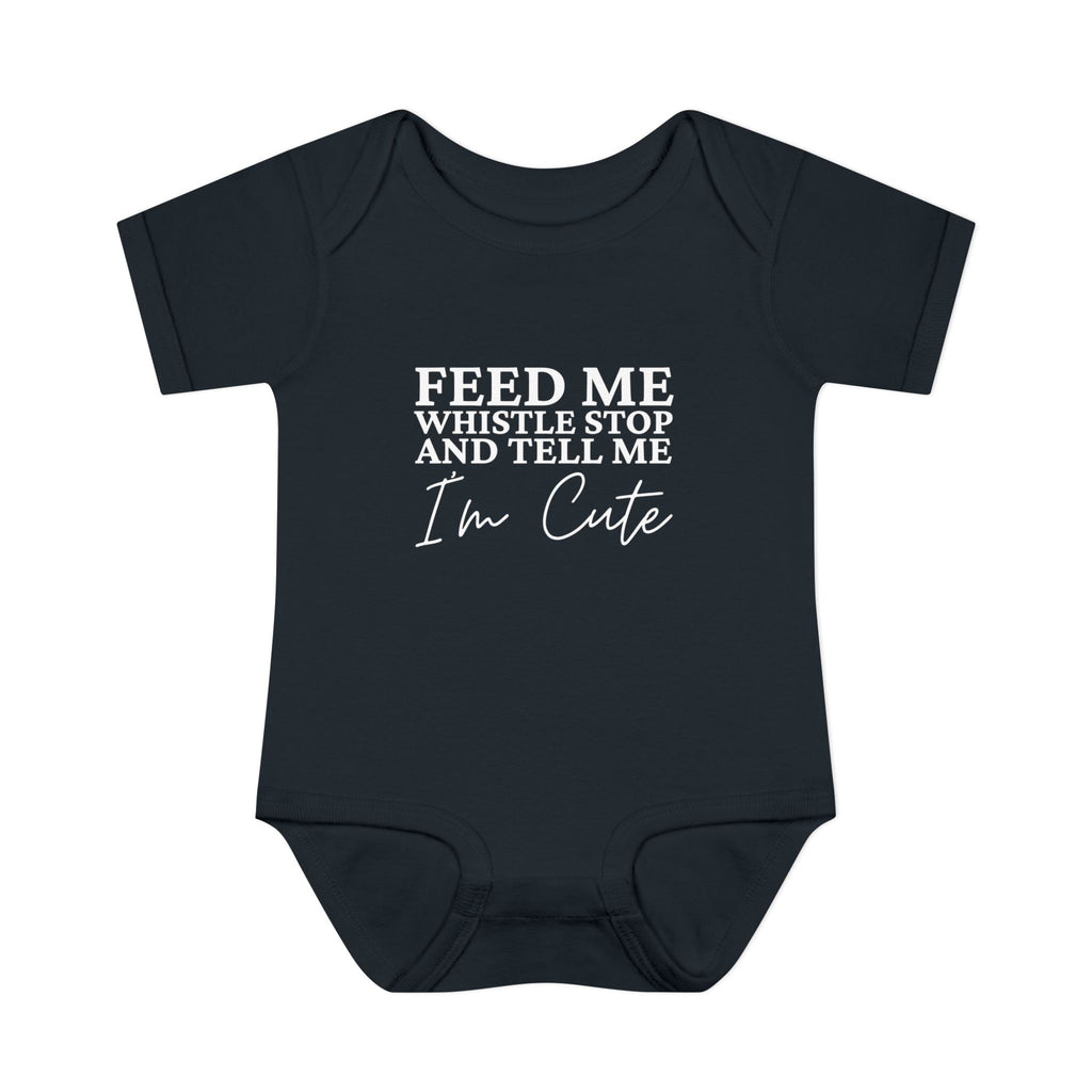 Whistle Stop Feed Me Onesie