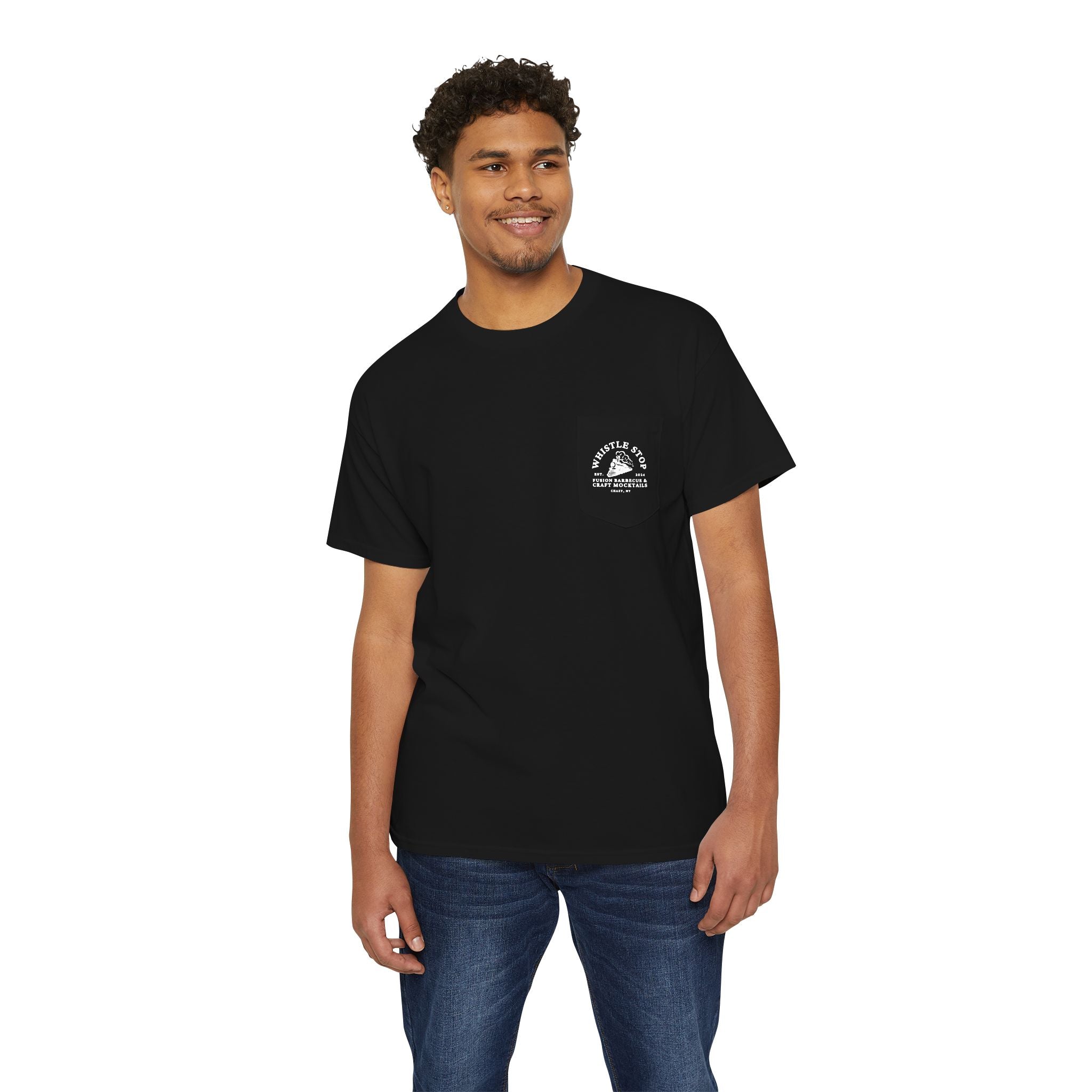 Whistle Stop Unisex Heavy Cotton Pocket Tee