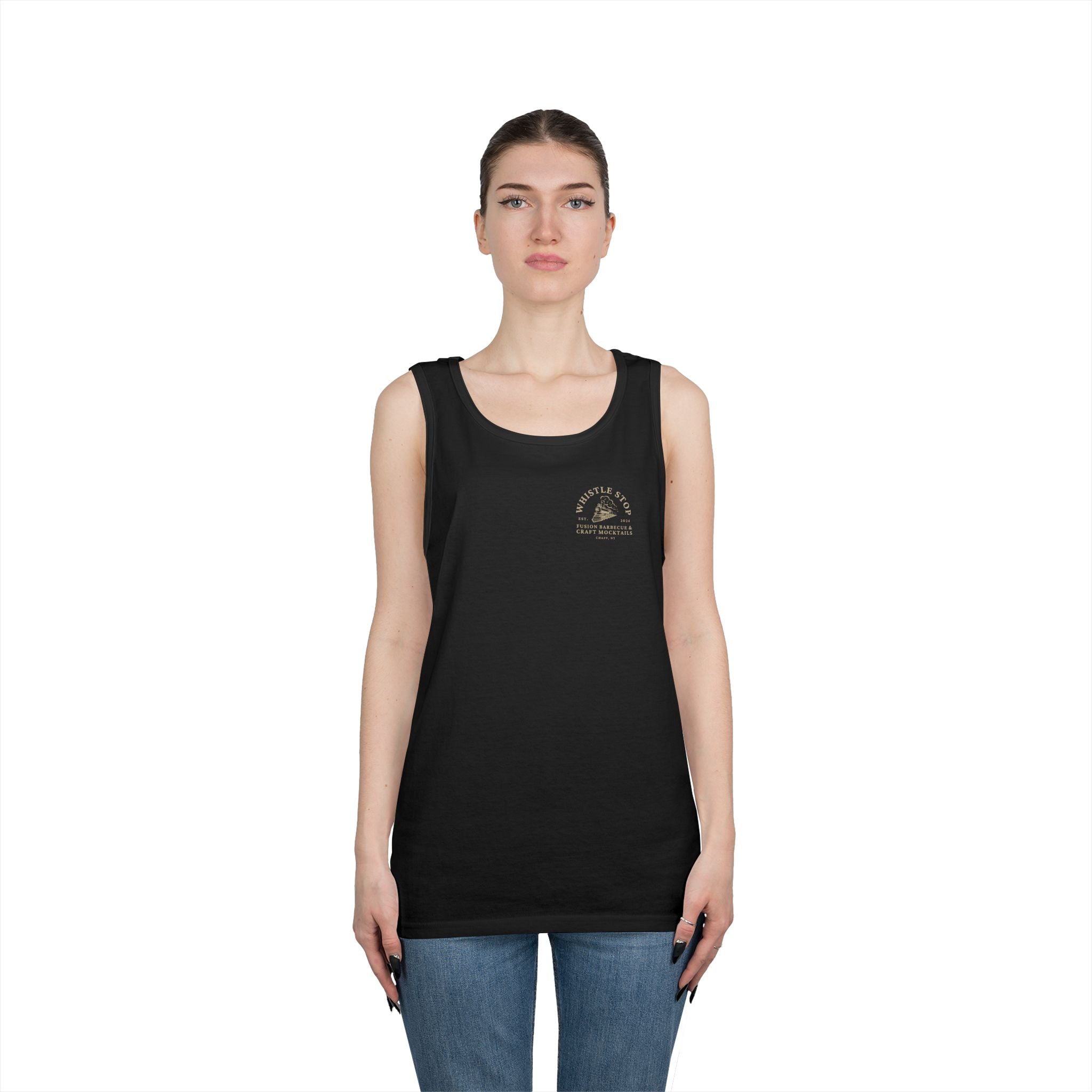 Whistle Stop Tank Top — Fusion Barbecue & Craft Mocktails Logo