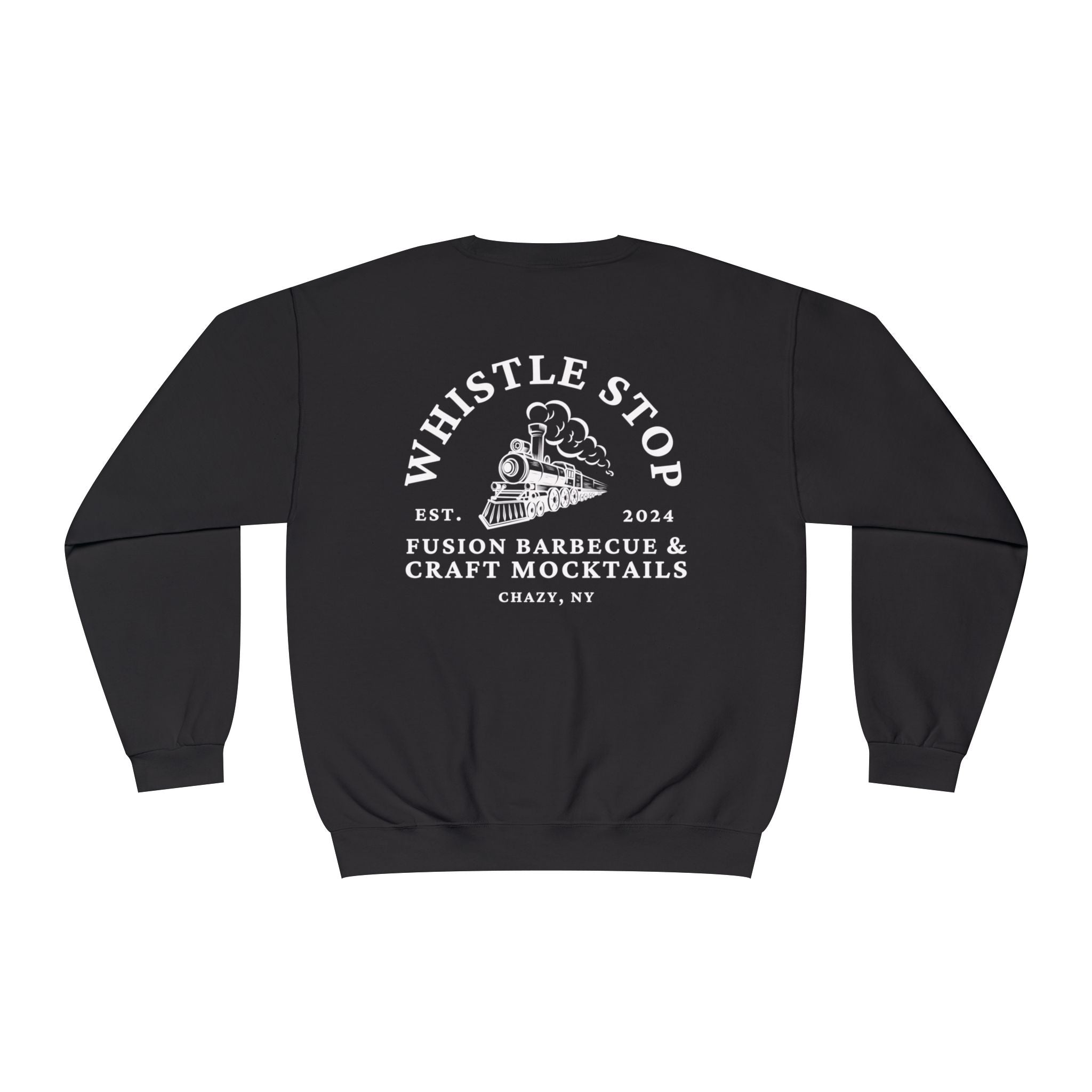 Whistle Stop Barbecue Crewneck Sweatshirt — Vintage Train Logo