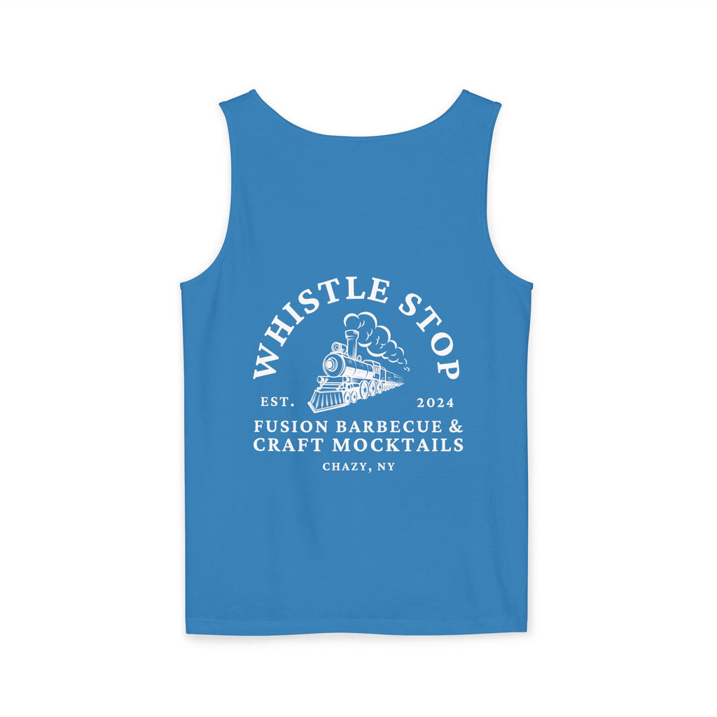 Whistle Stop Vintage Camper Tank Top — Retro Travel Graphic Tank