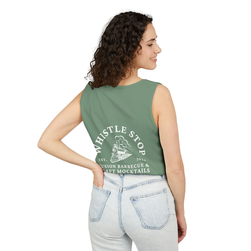 Whistle Stop Vintage Camper Tank Top — Retro Travel Graphic Tank