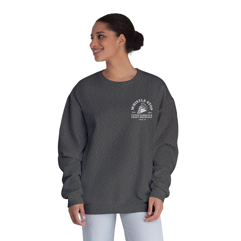 Whistle Stop Barbecue Crewneck Sweatshirt — Vintage Train Logo