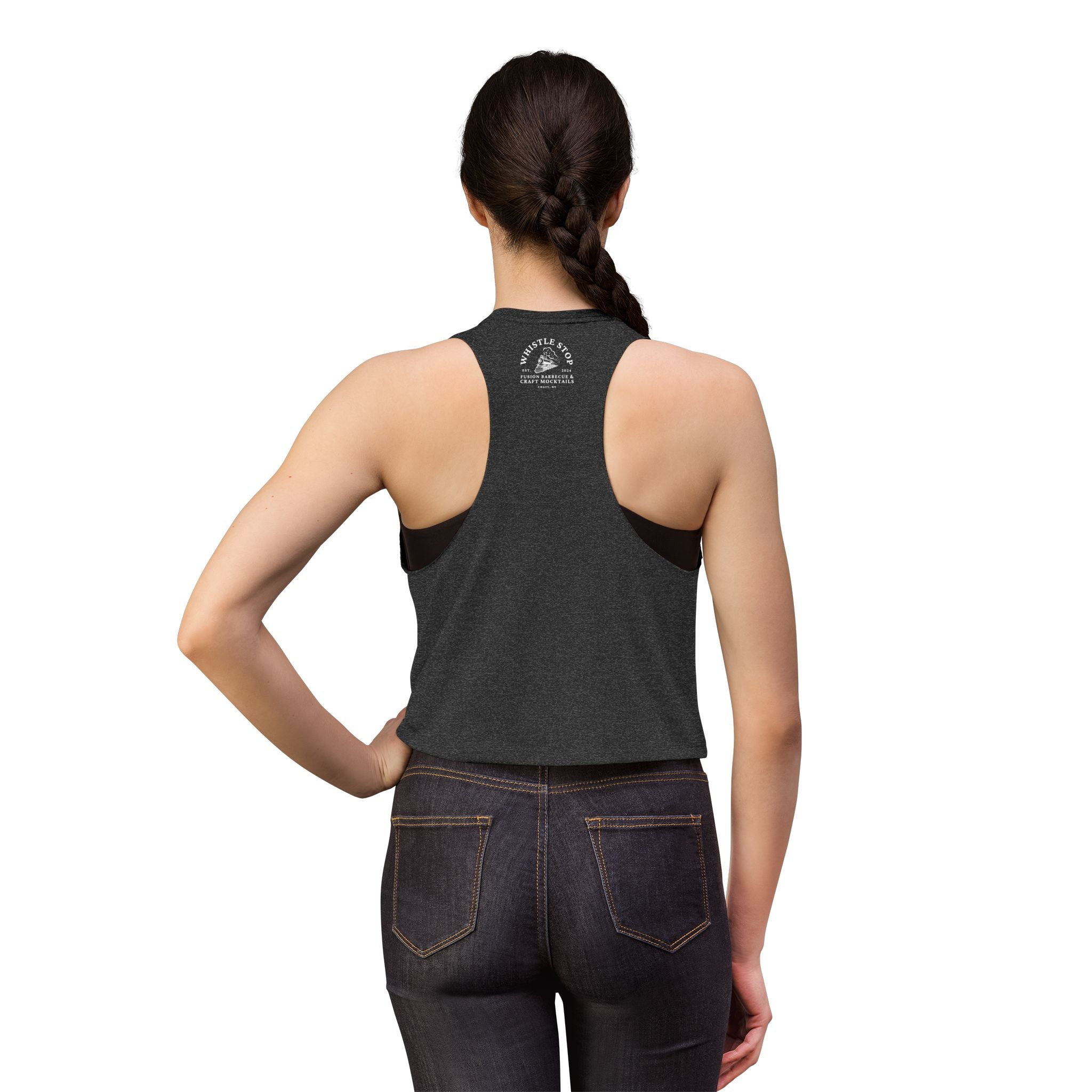 Whistle Stop Train Women's Cropped Muscle Tank