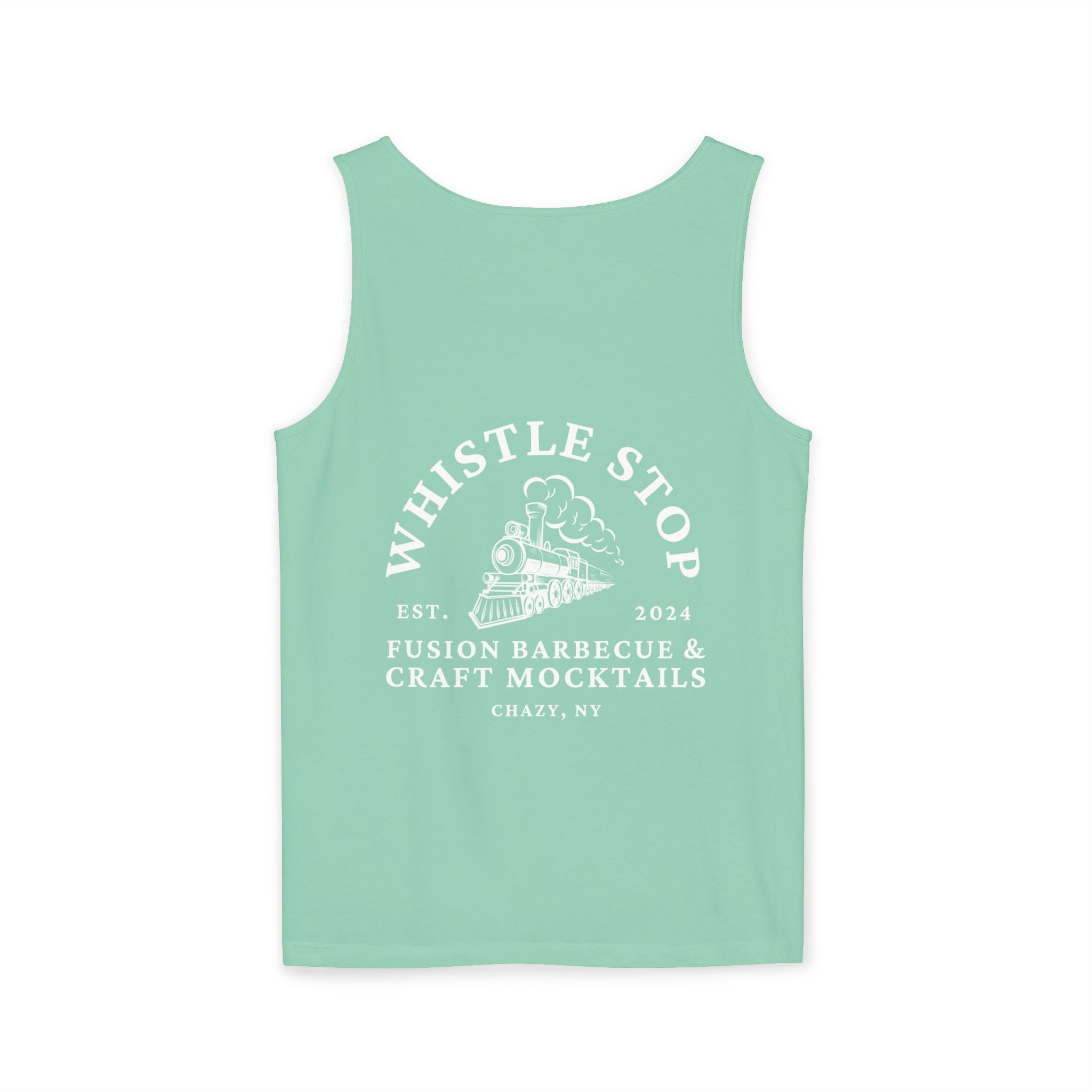 Whistle Stop Vintage Camper Tank Top — Retro Travel Graphic Tank