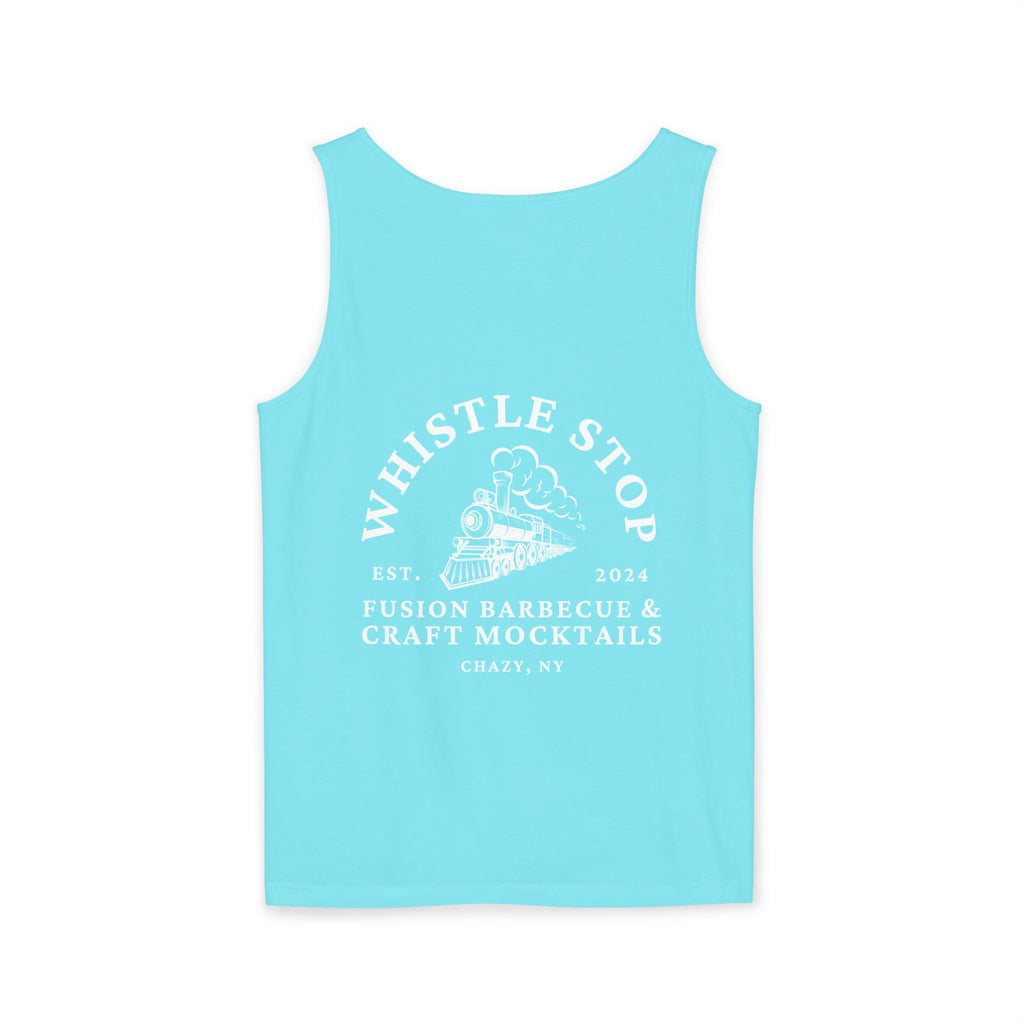 Whistle Stop Vintage Camper Tank Top — Retro Travel Graphic Tank