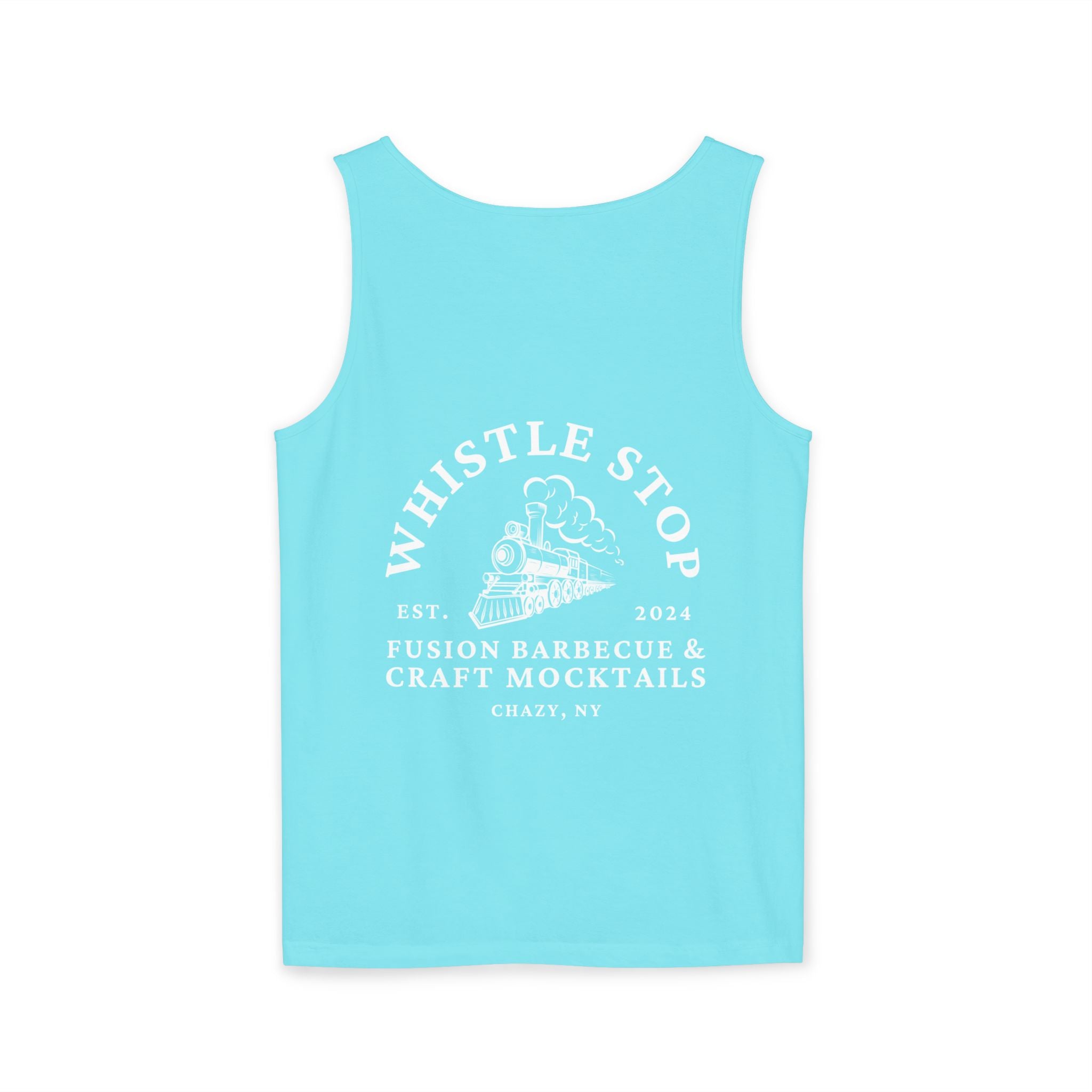 Whistle Stop Vintage Camper Tank Top — Retro Travel Graphic Tank
