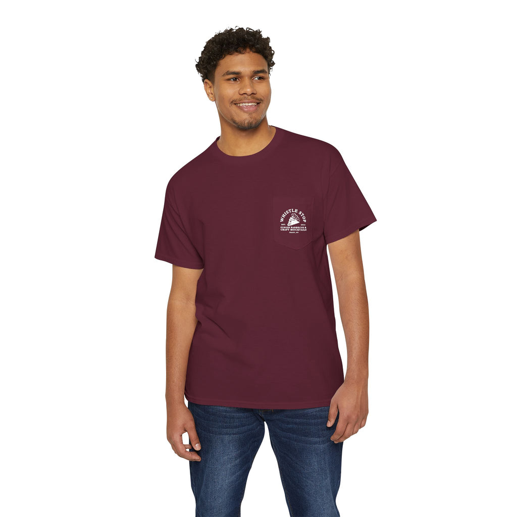 Whistle Stop Unisex Heavy Cotton Pocket Tee