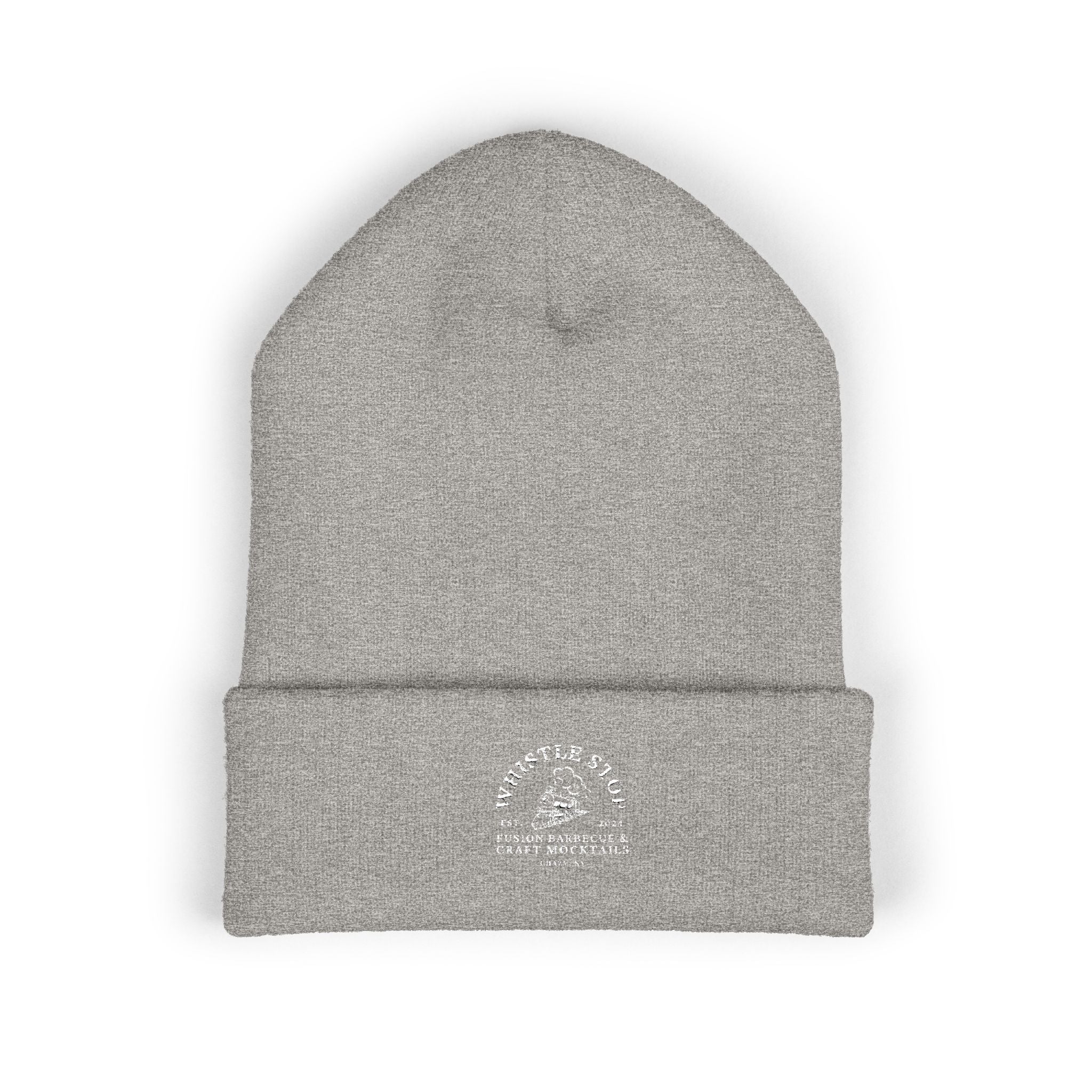 Whistle Stop Embroidered Cuffed Beanie