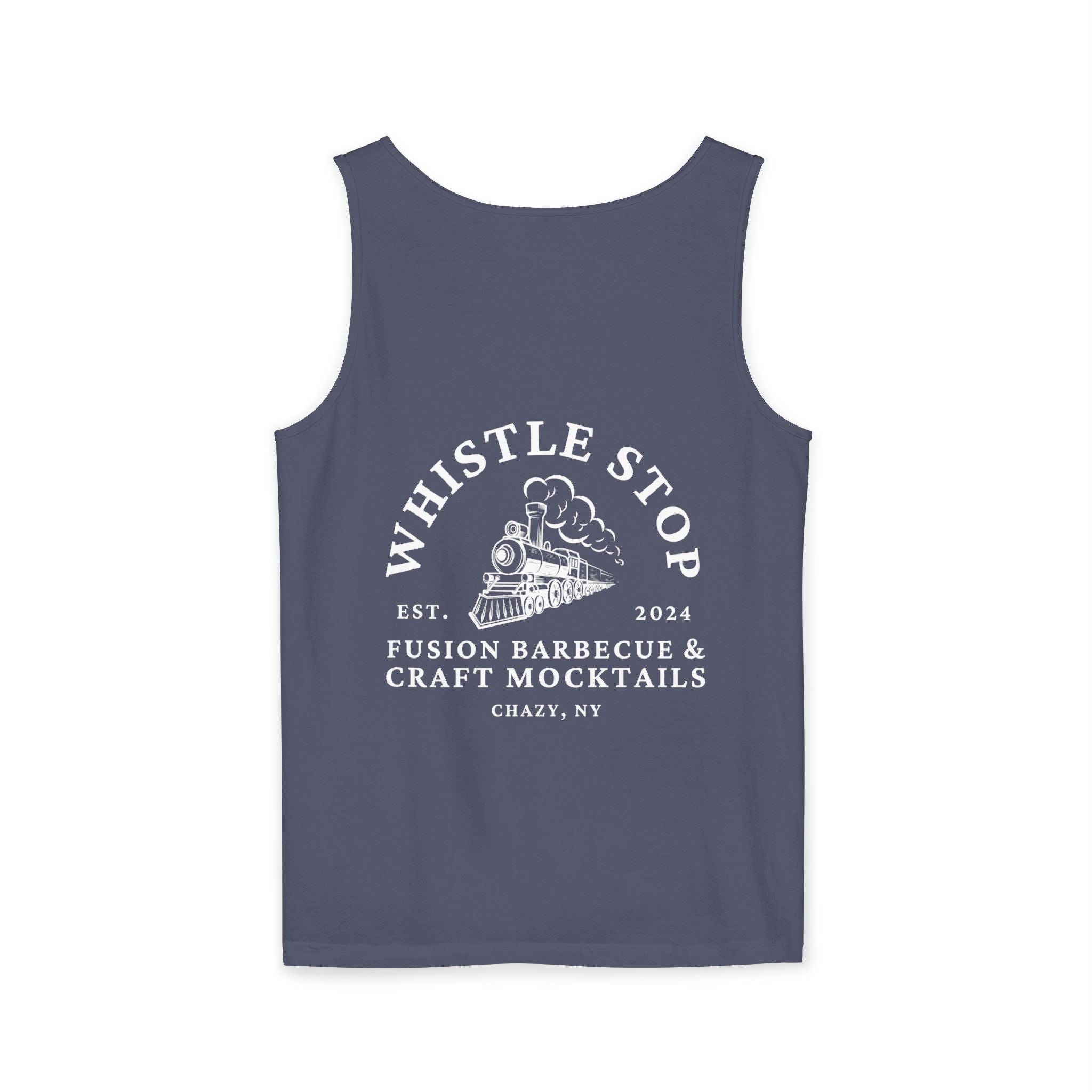 Whistle Stop Vintage Camper Tank Top — Retro Travel Graphic Tank