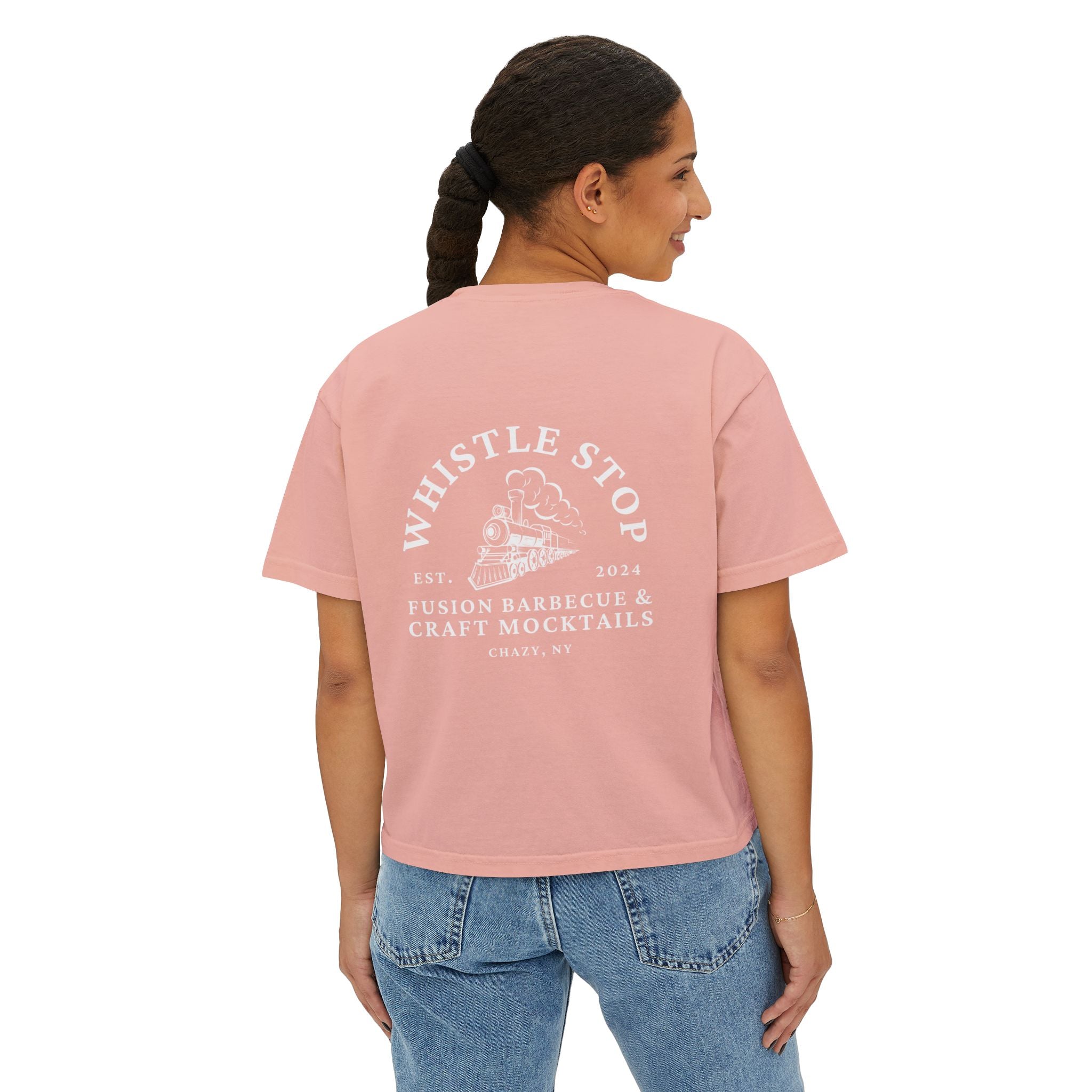 Whistle Stop Script Women's Boxy Tee