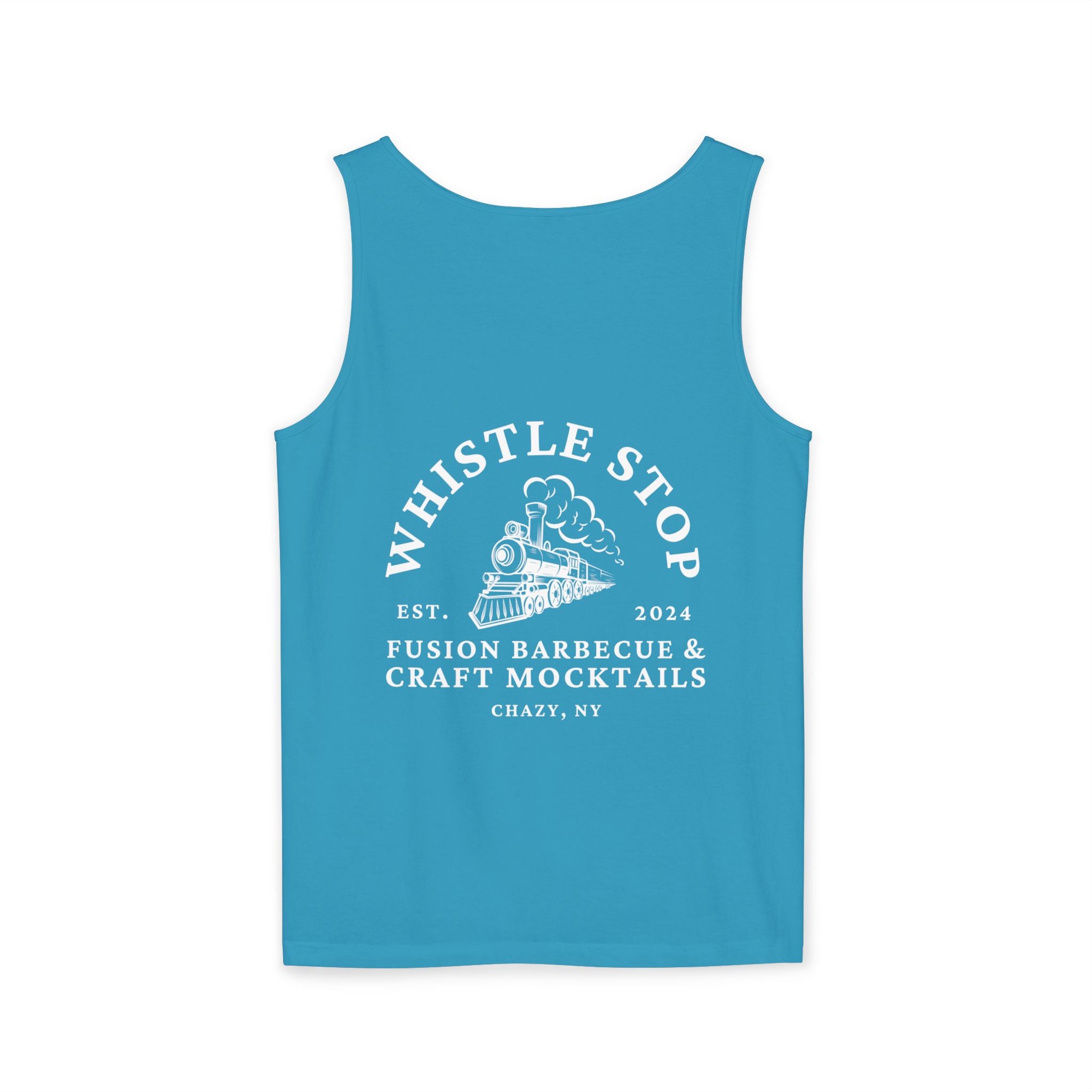 Whistle Stop Vintage Camper Tank Top — Retro Travel Graphic Tank