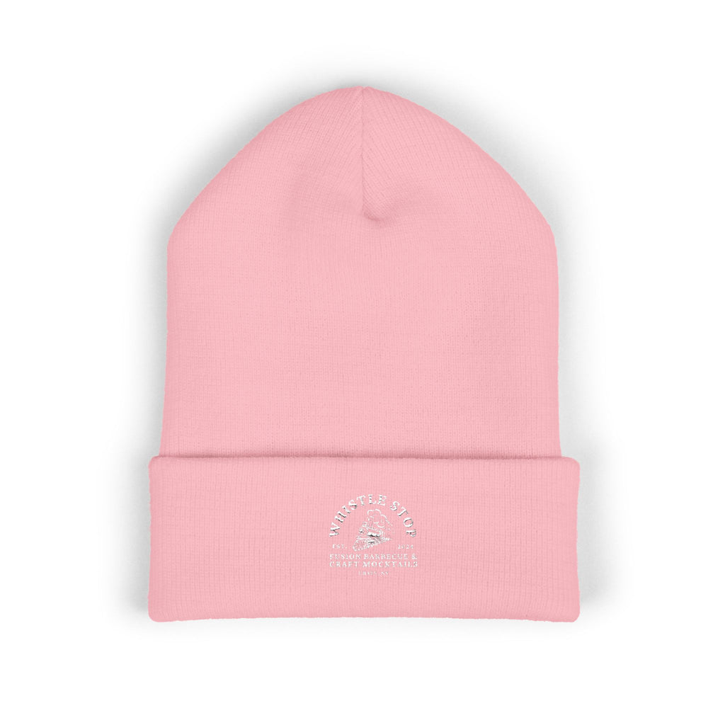 Whistle Stop Embroidered Cuffed Beanie