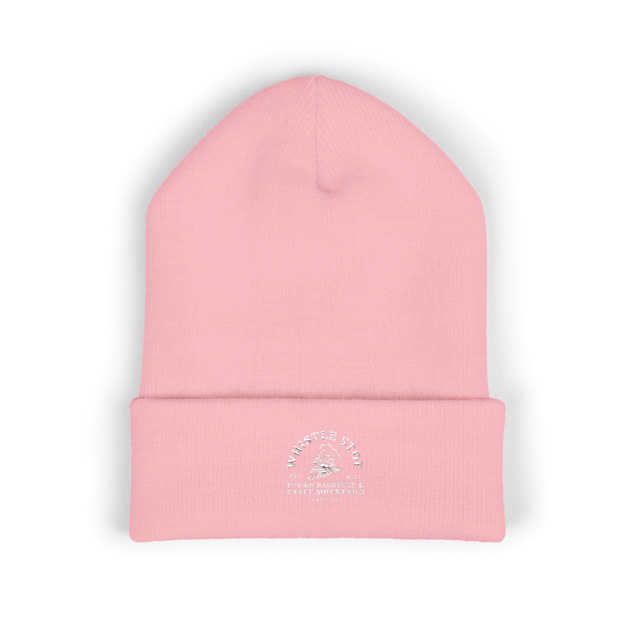 Whistle Stop Embroidered Cuffed Beanie