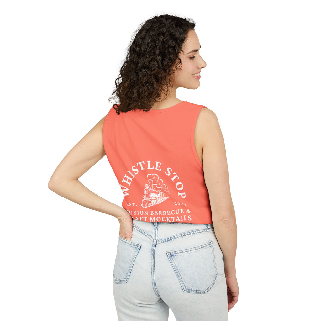 Whistle Stop Vintage Camper Tank Top — Retro Travel Graphic Tank