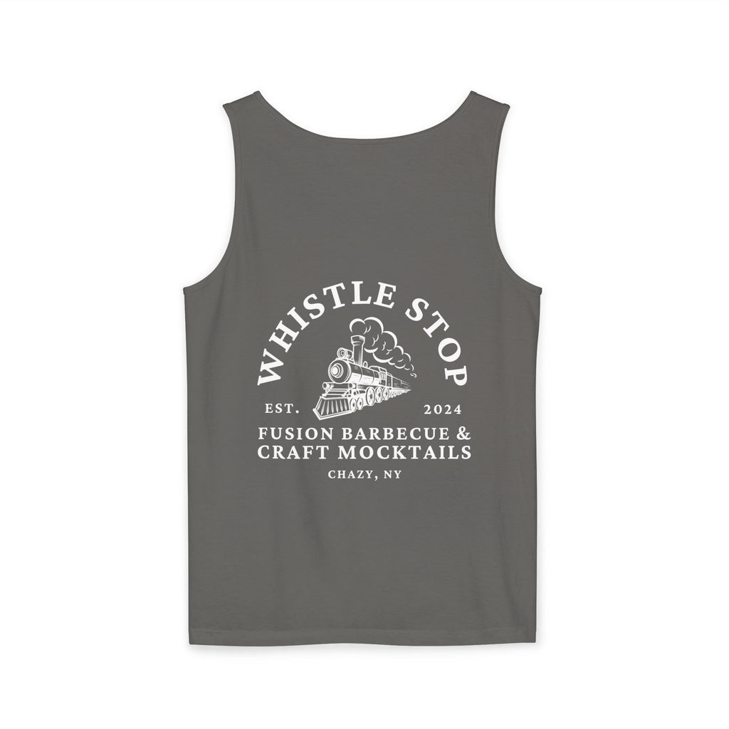 Whistle Stop Vintage Camper Tank Top — Retro Travel Graphic Tank