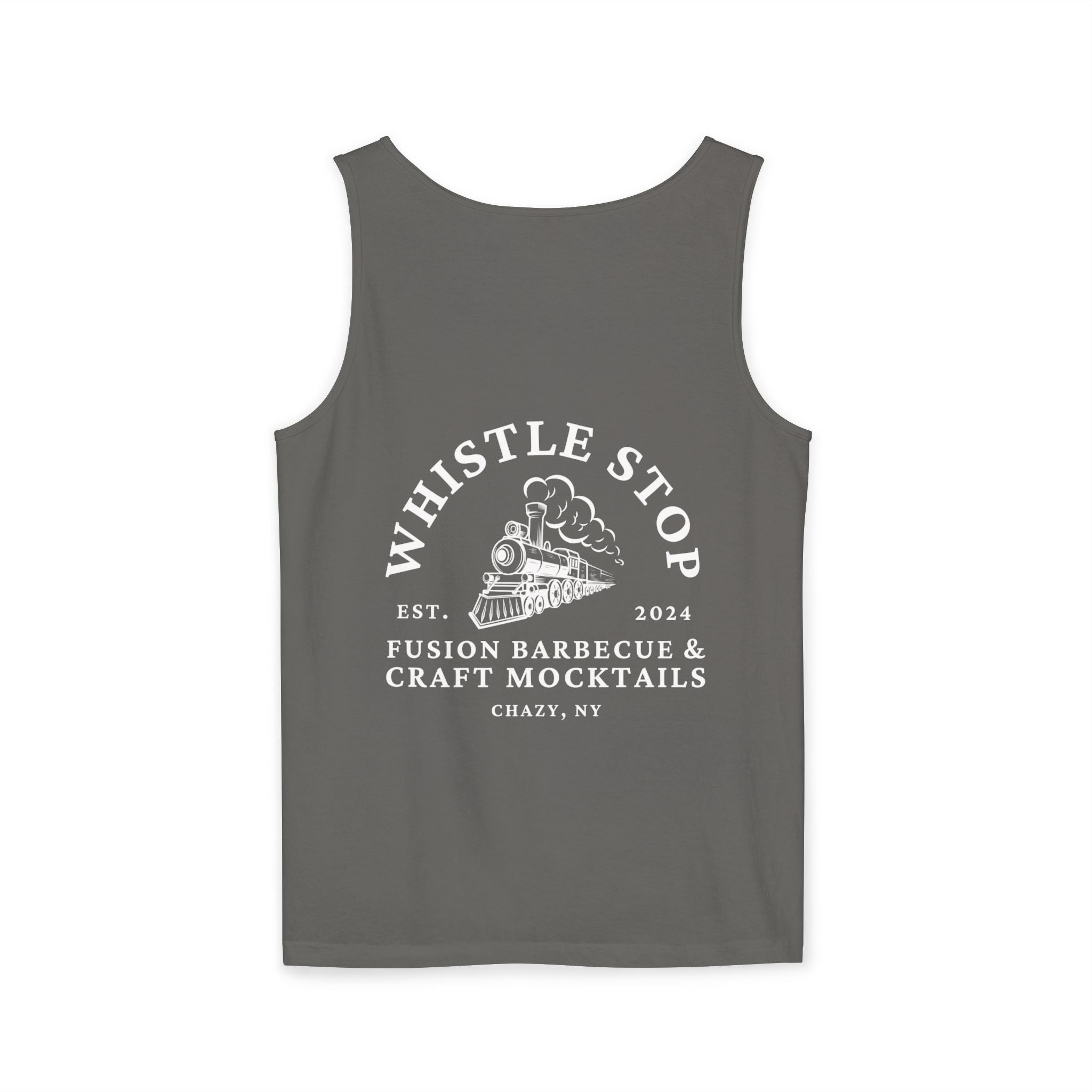Whistle Stop Vintage Camper Tank Top — Retro Travel Graphic Tank