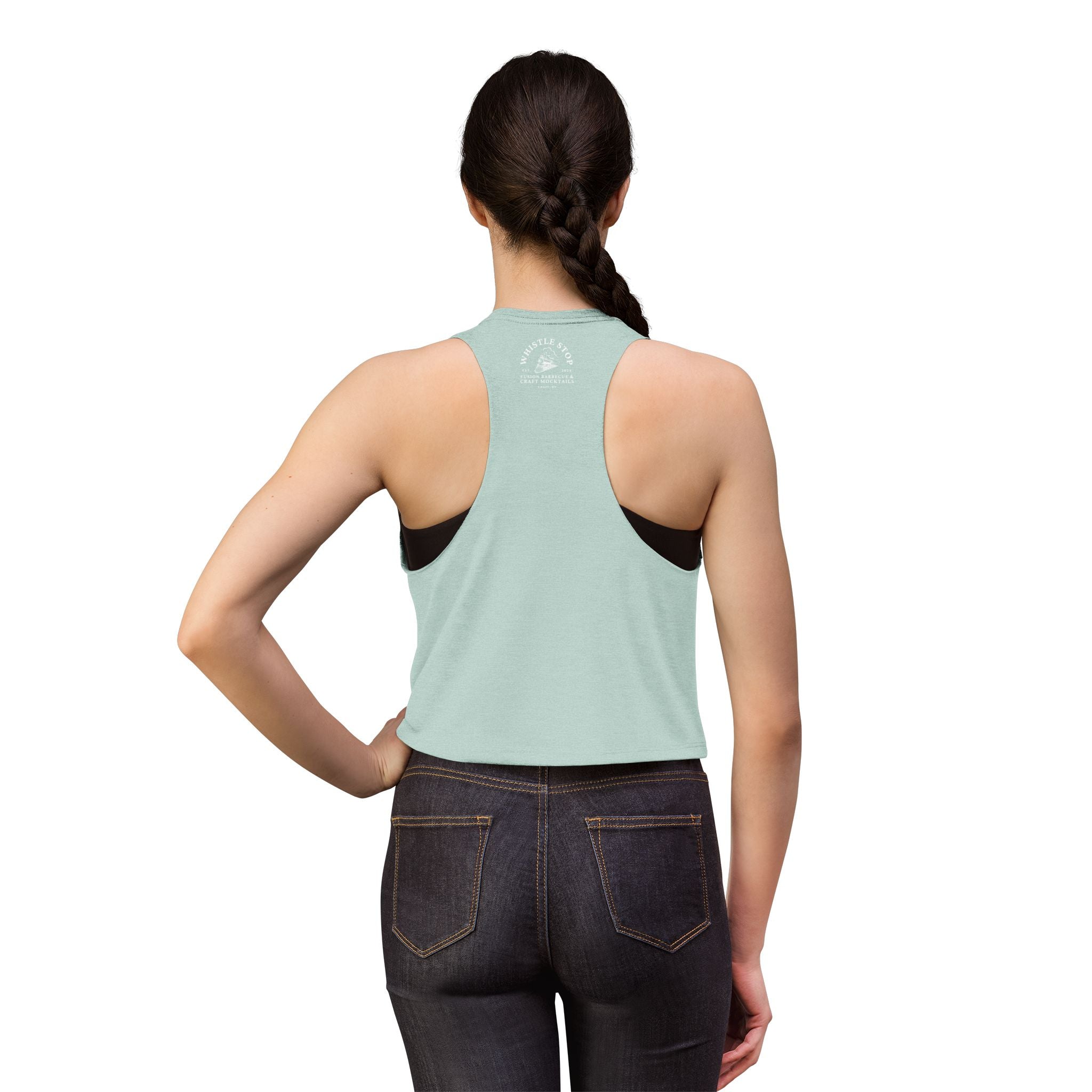 Whistle Stop Train Women's Cropped Muscle Tank