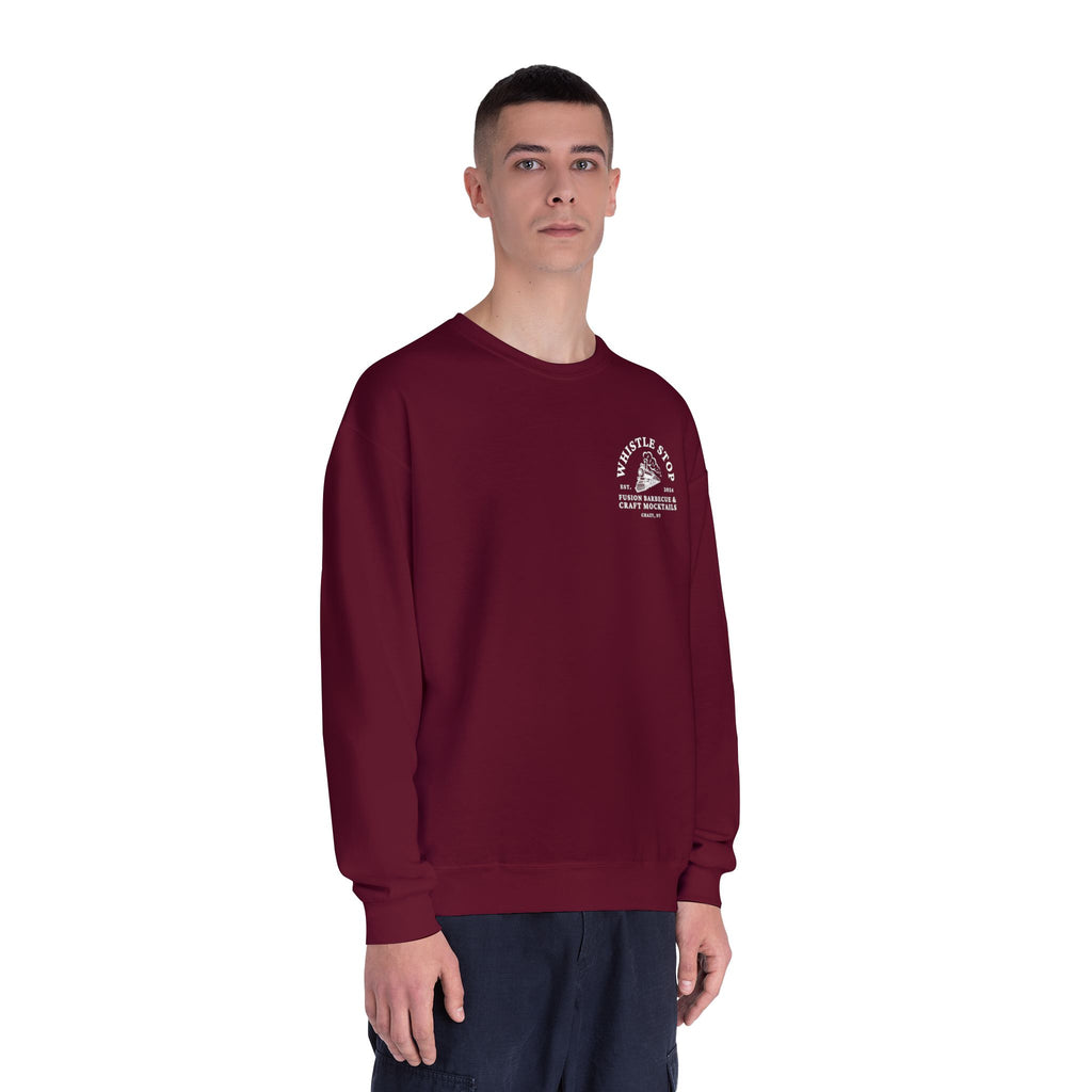 Whistle Stop Barbecue Crewneck Sweatshirt — Vintage Train Logo