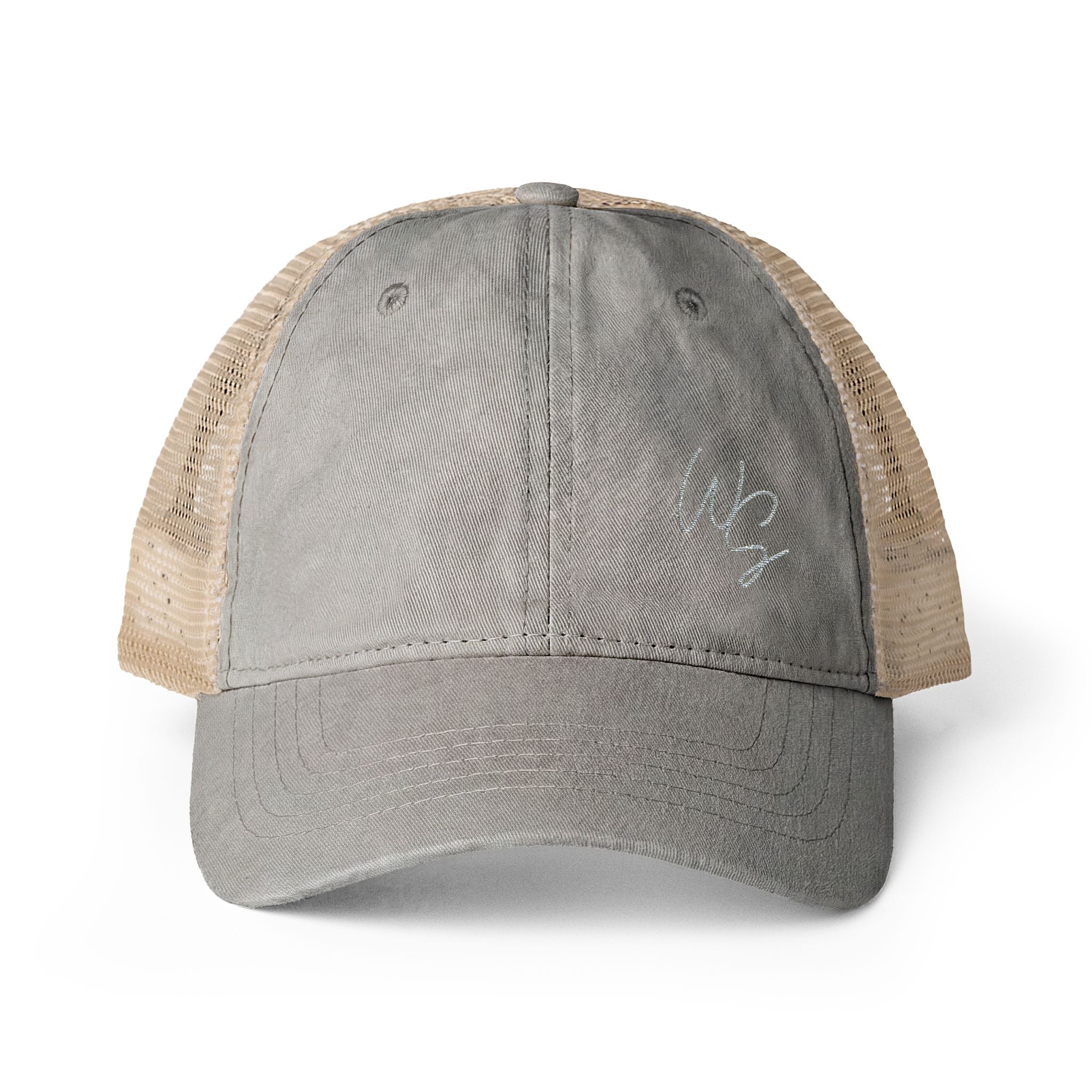 Whistle Stop Script Women's Washed Mesh-Back Cap
