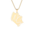 Whistle Stop Script Logo Custom Gold Plated Engraved Pendant