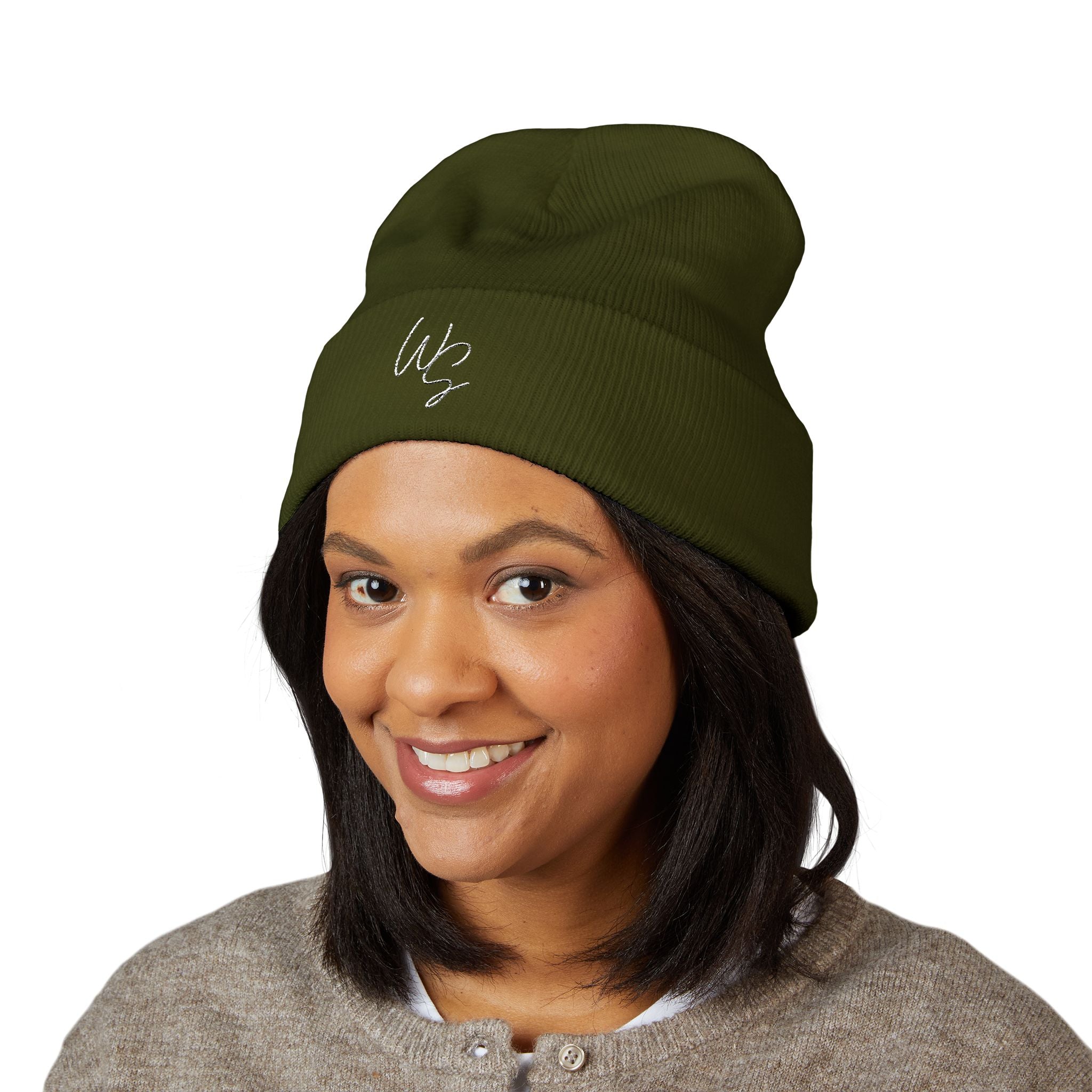 Whistle Stop Embroidered Script Logo Cuffed Beanie